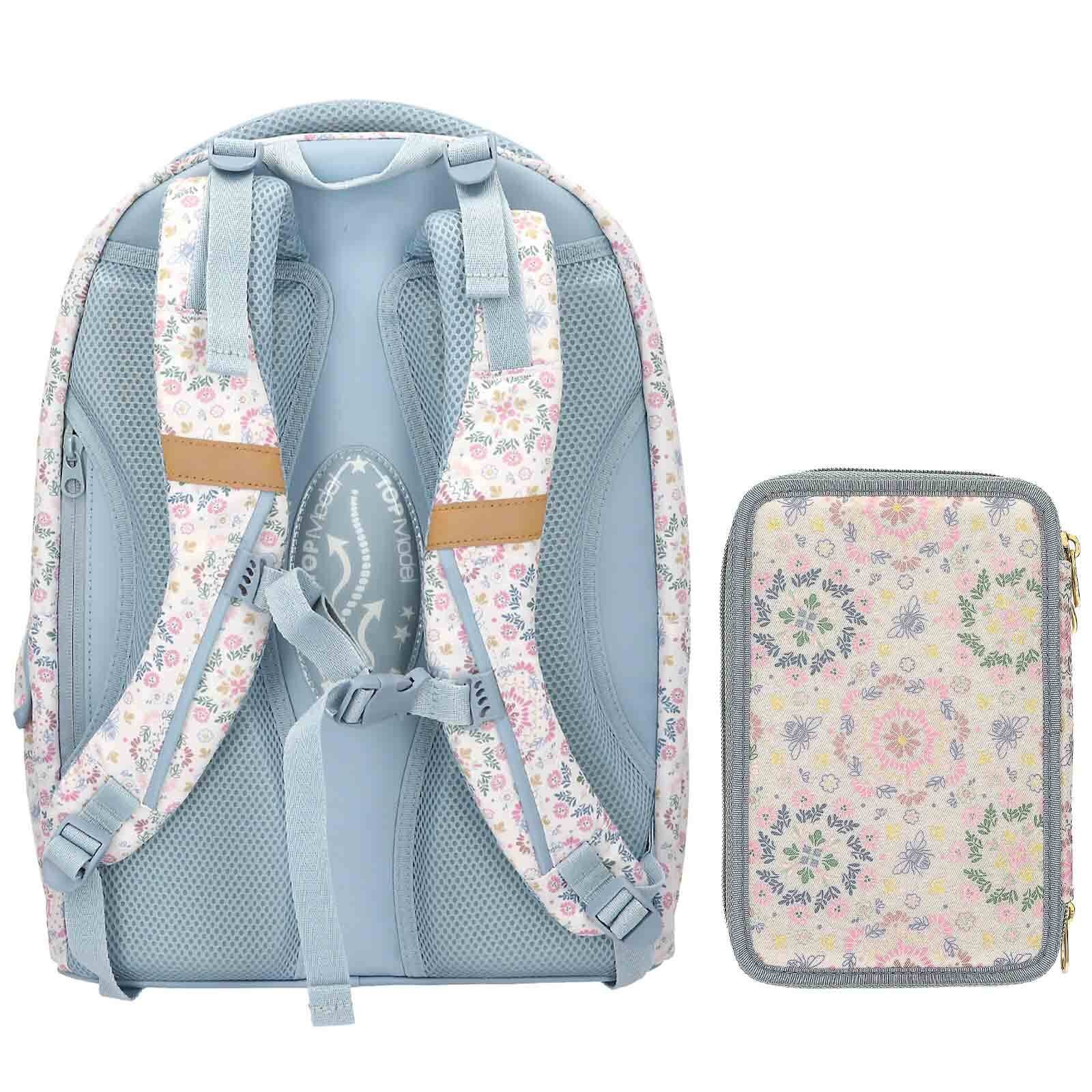 Depesche Rucksack »Schul-Set FESTIVAL FUN TOPModel 2er Set hellblau«