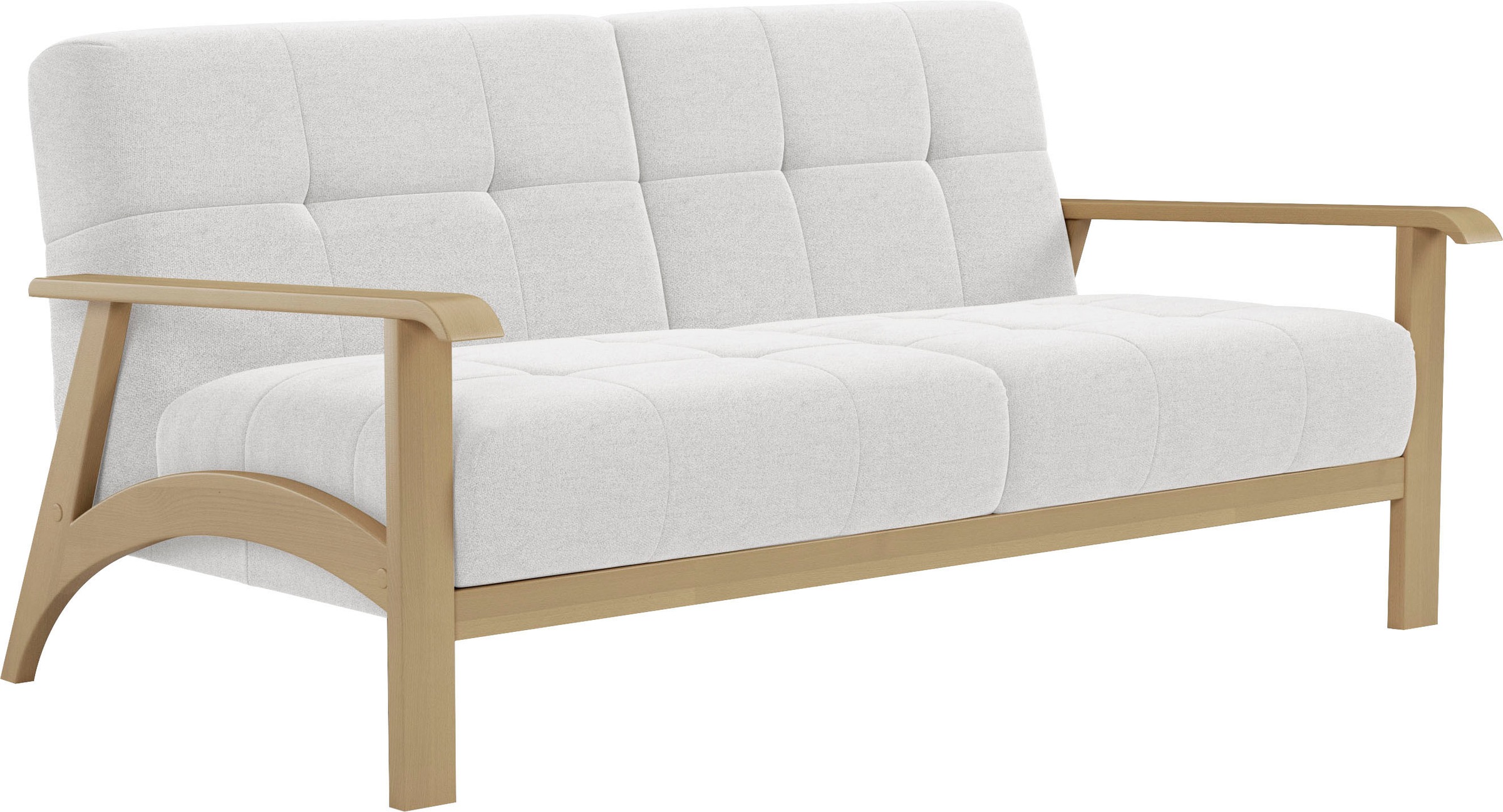 sit&more 2,5-Sitzer »Billund«, Armlehnen aus Buchenholz in natur, verschiedene Bezüge und Farben