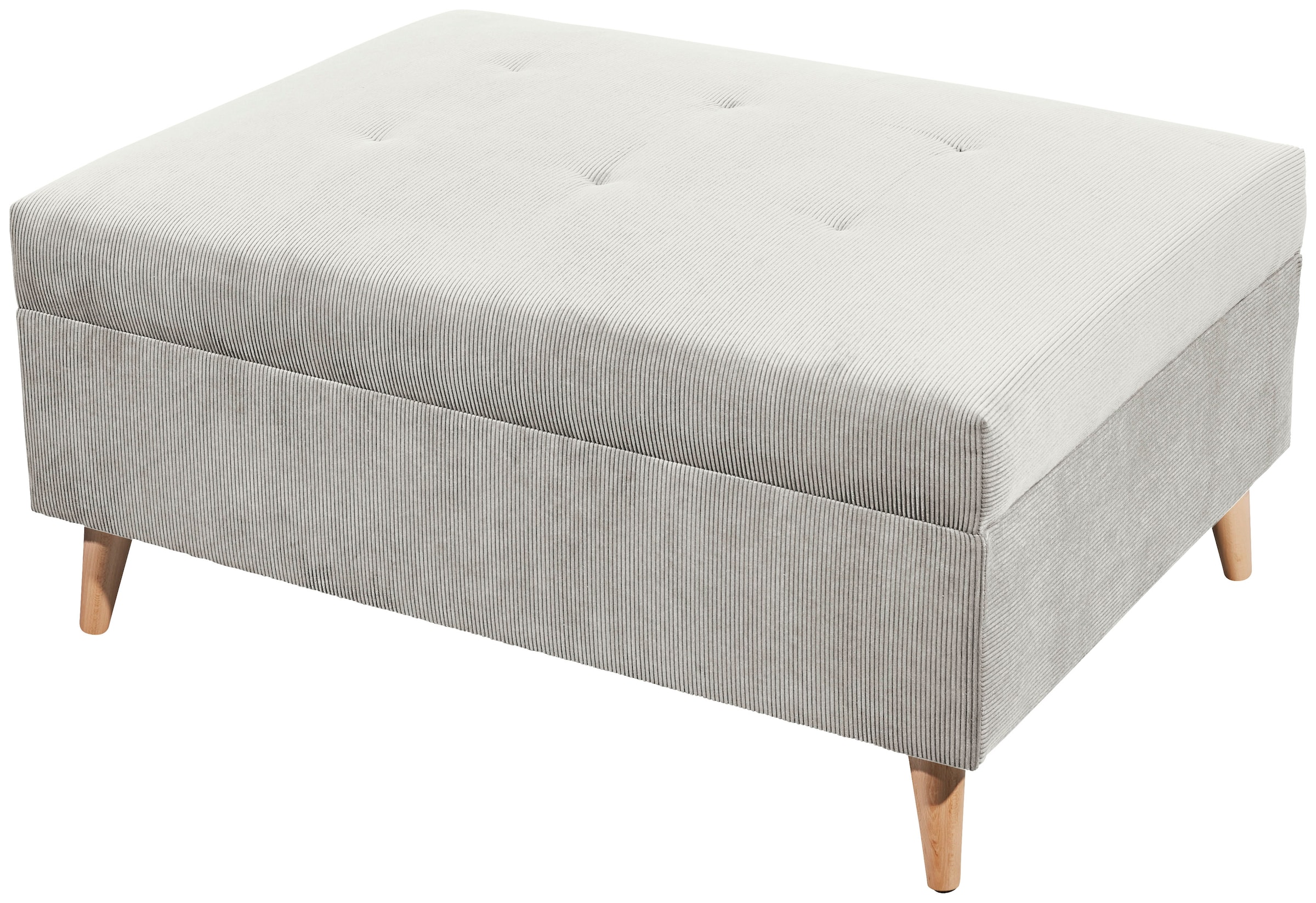 ED EXCITING DESIGN Ecksofa »Calanda L-Form« mit Hocker & 3 Zierkissen
