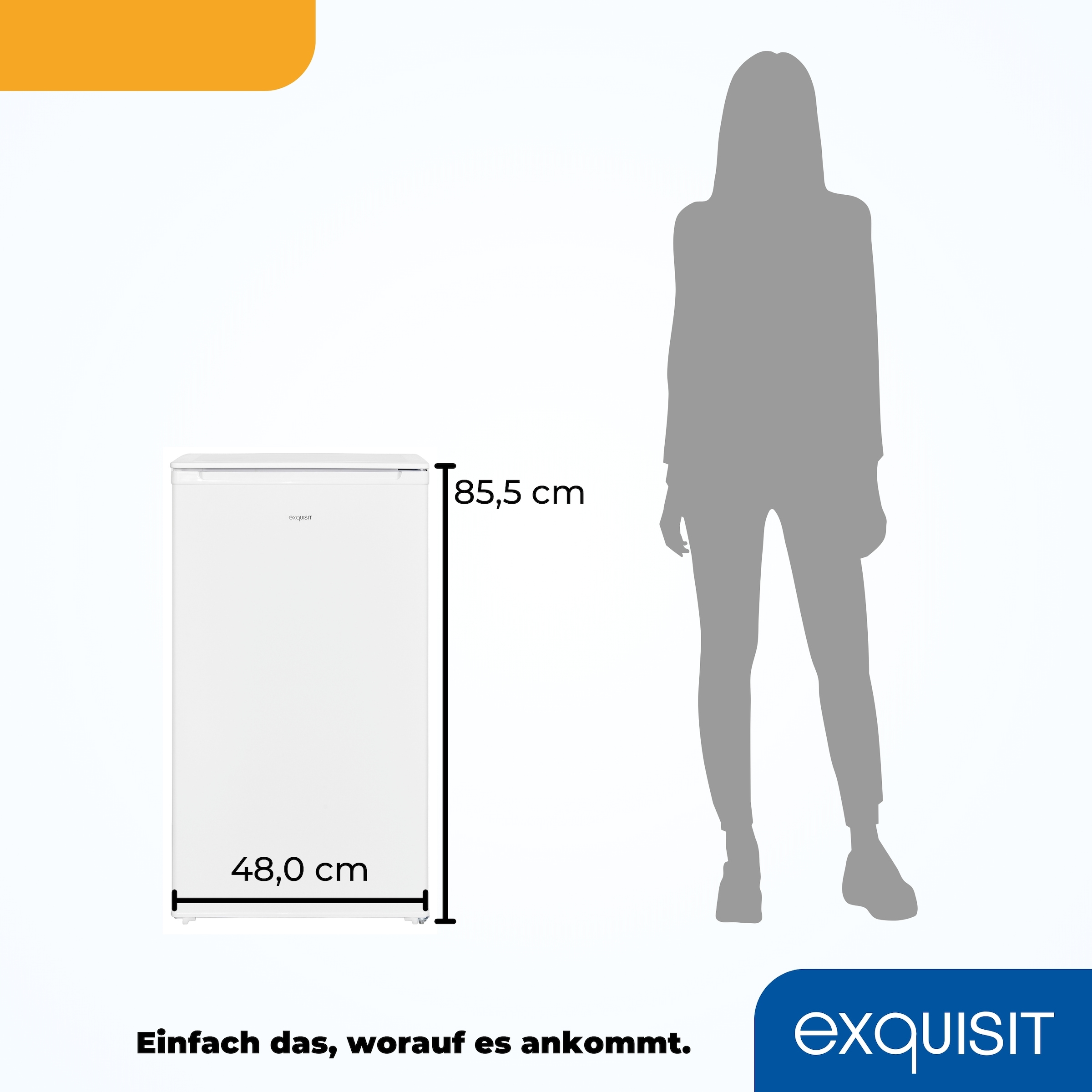 exquisit Vollraumkühlschrank »KS116-V-041E weiss«, 88 L Volumen