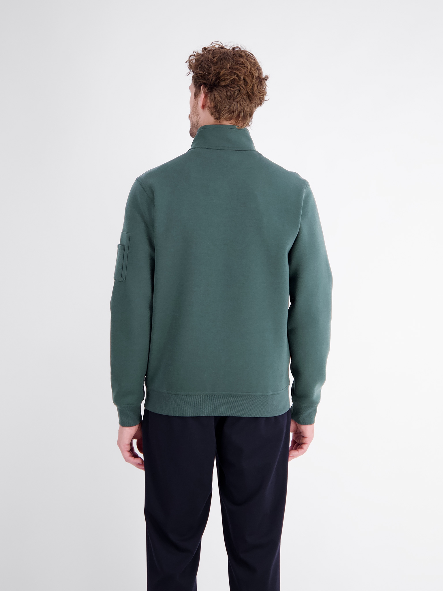 LERROS Sweatjacke mit Stehkragen und Reißverschluss