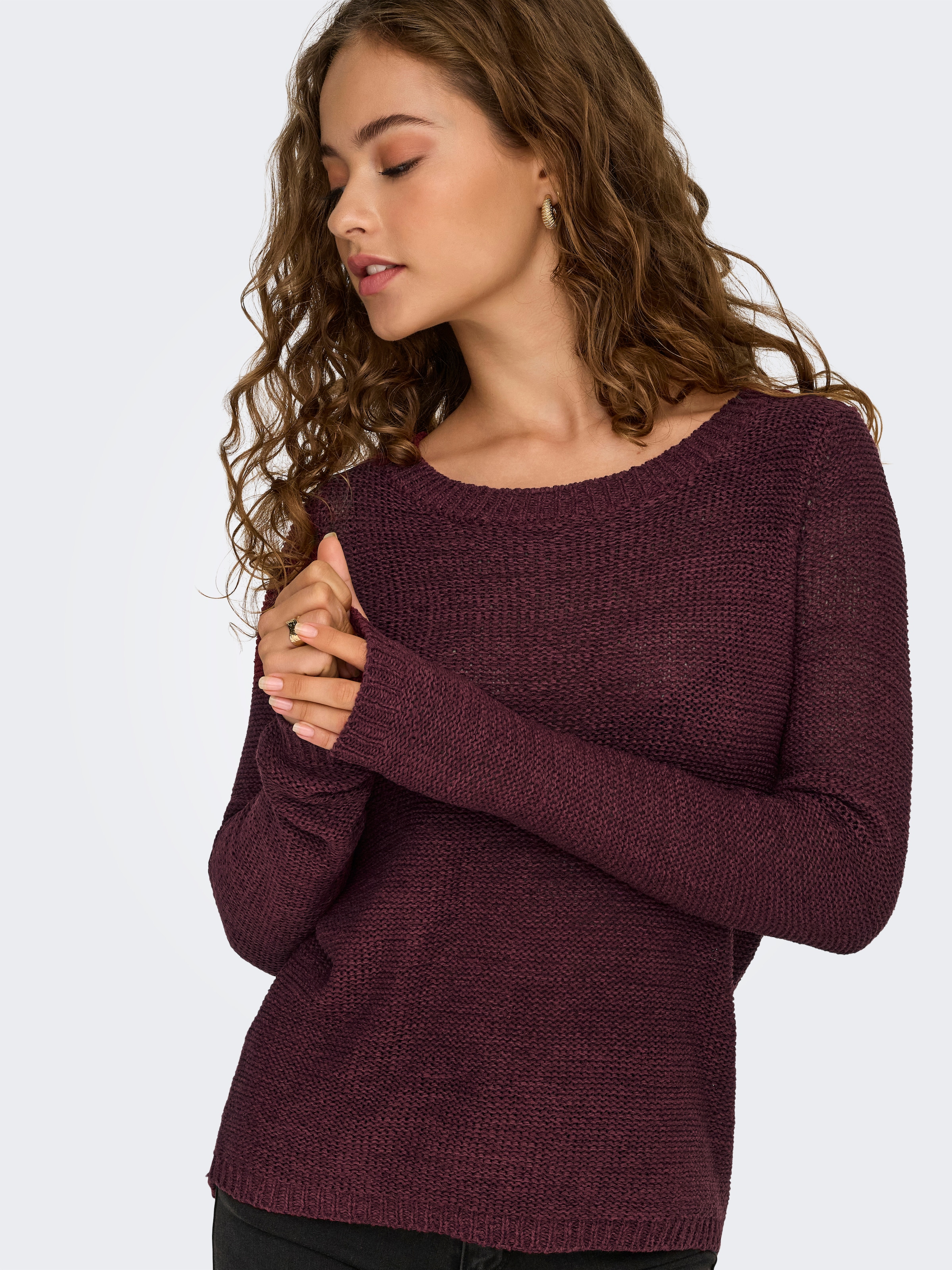 ONLY »ONLGEENA XO L/S PULLOVER KNT NOOS« Materialmix, regular fit