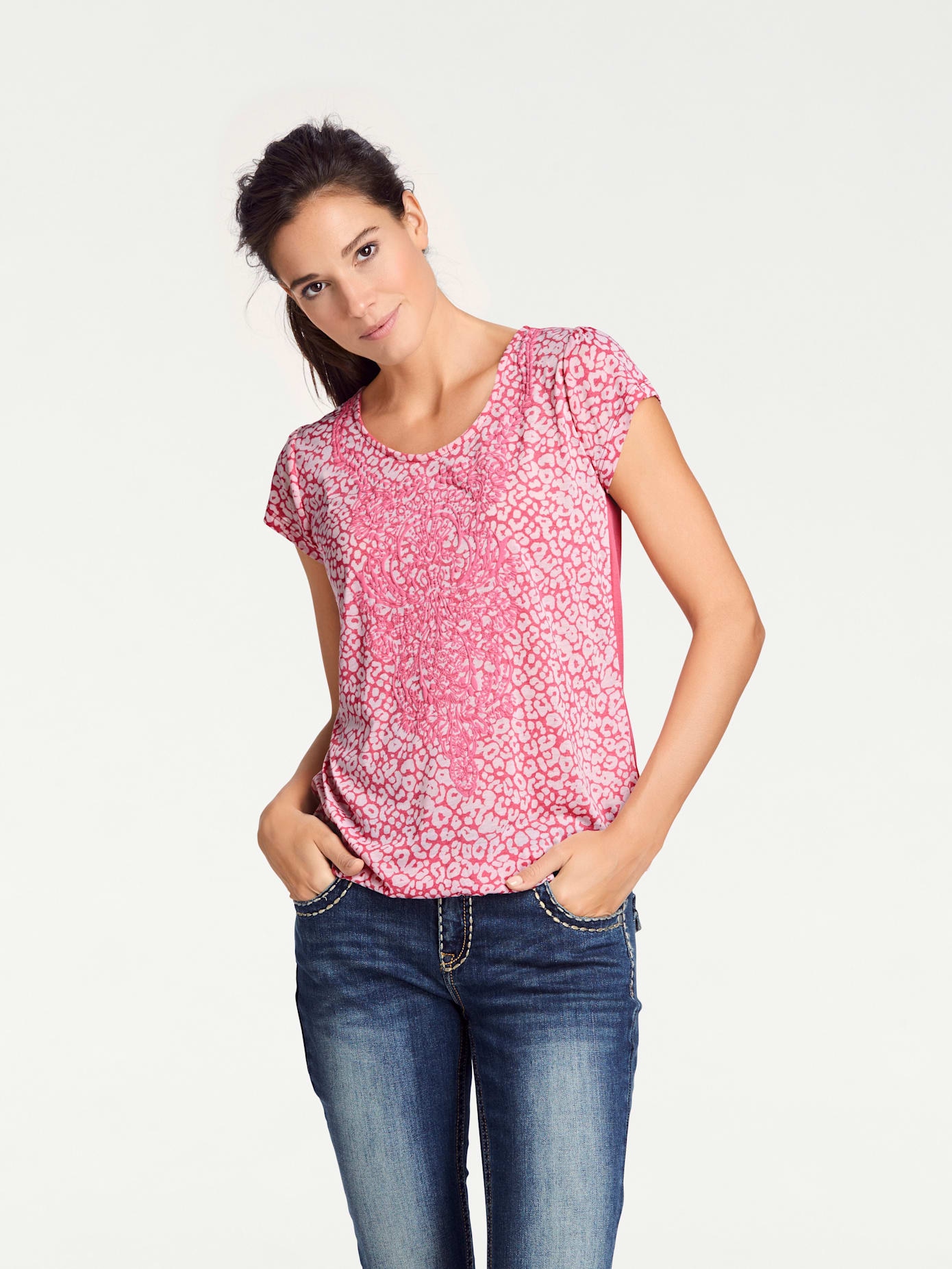 heine Rundhalsshirt »Rundhals-Shirt«, (1 tlg.)