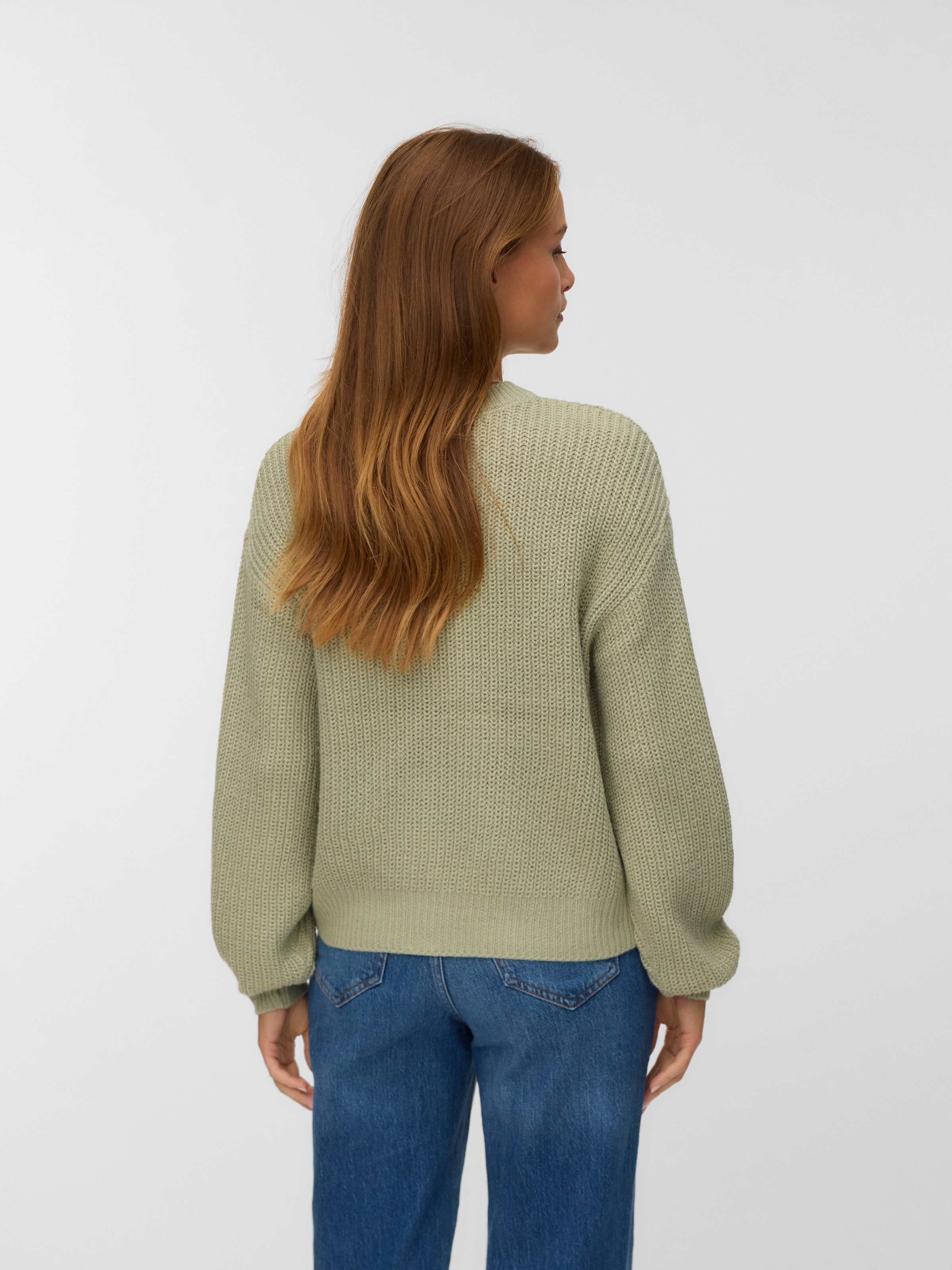Vero Moda Strickjacke »VMLEA LS O-NECK CARDIGAN NOOS« Kunstfaser, loose fit