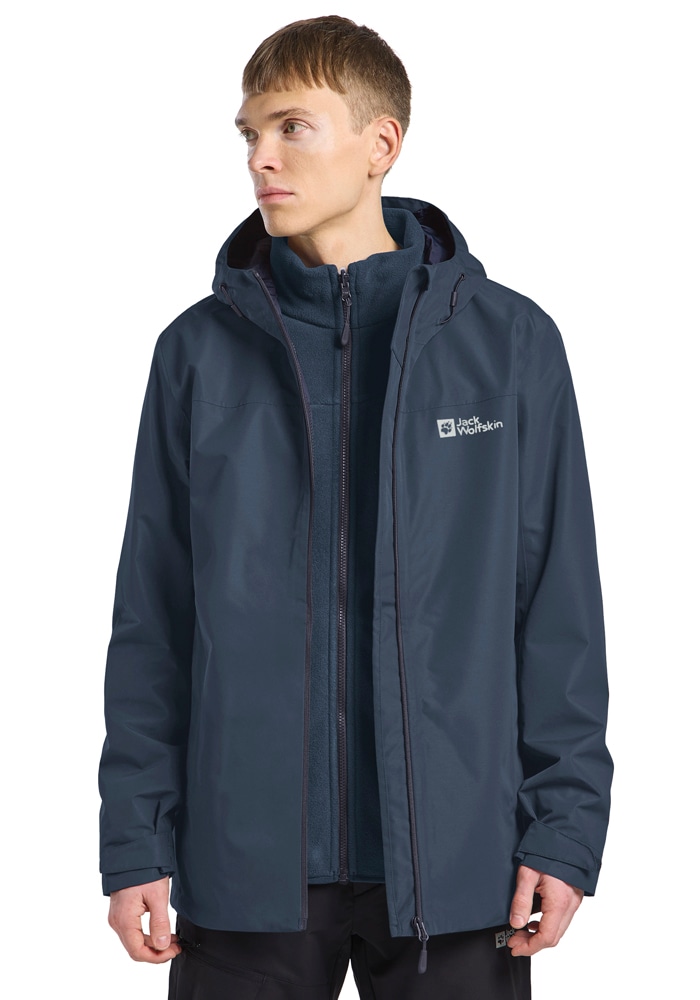Jack Wolfskin 3-in-1-Funktionsjacke »TAUBENBERG 3IN1 JKT M«, mit Kapuze, 3in1, wasserdicht, Übergangsjacke