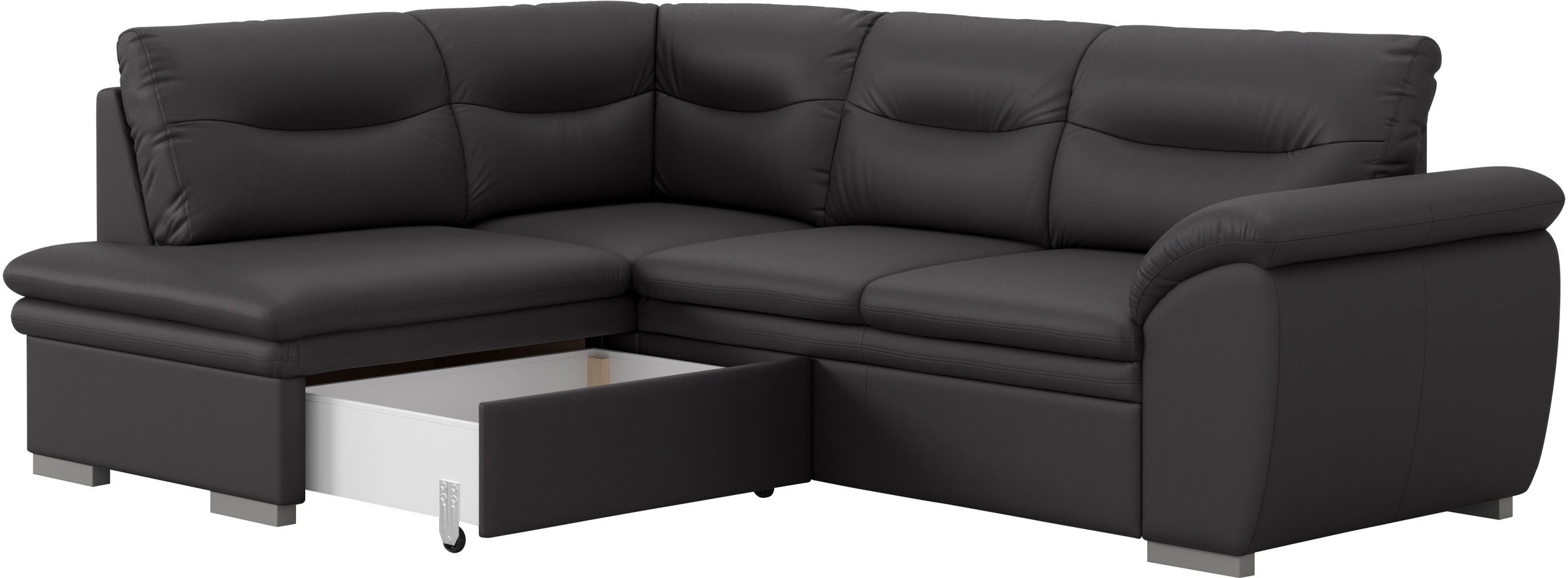 COTTA Ecksofa »Leandra L-Form«, wahlweise mit Bettfunktion & Bettkasten