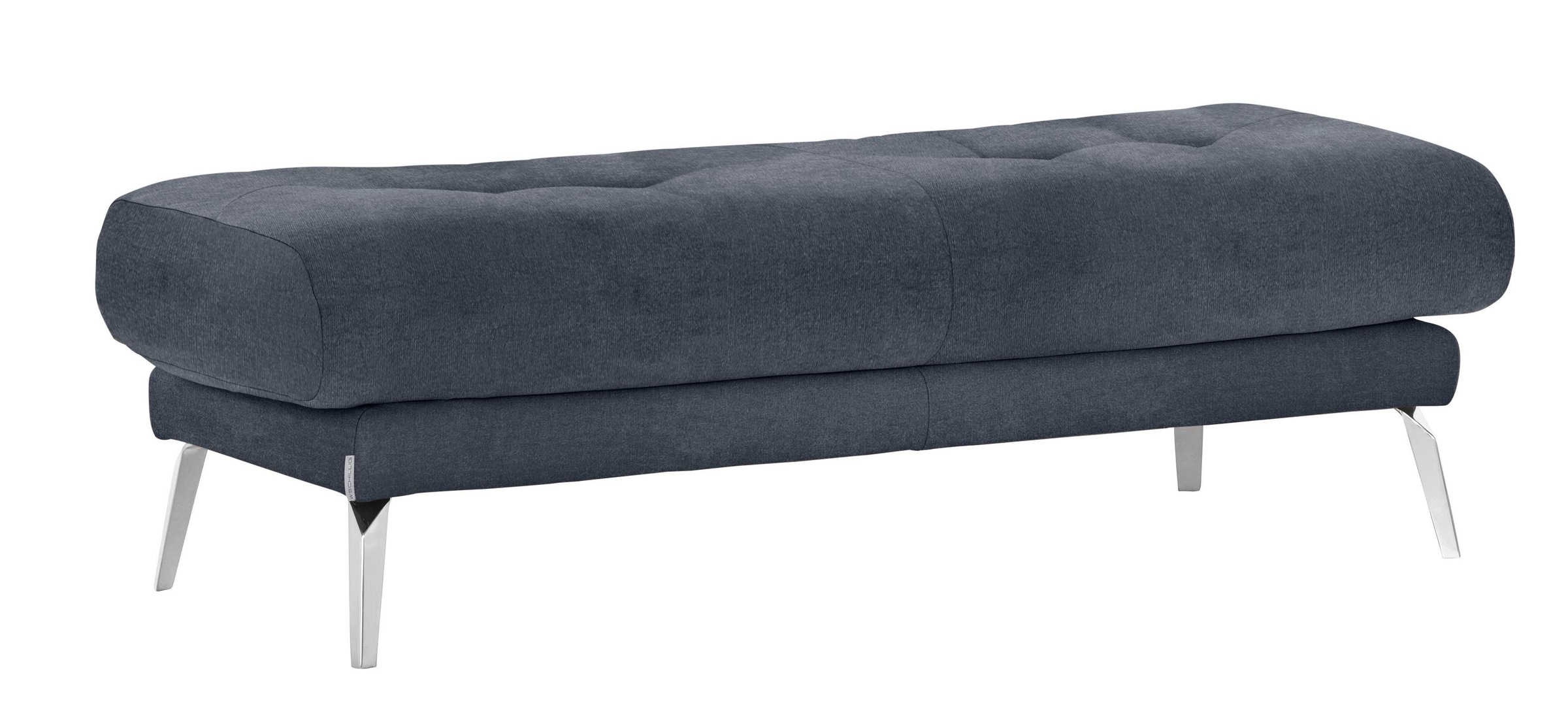 W.SCHILLIG Hocker »softy«, mit dekorativer Heftung im Sitz, Füße Chrom glänzend