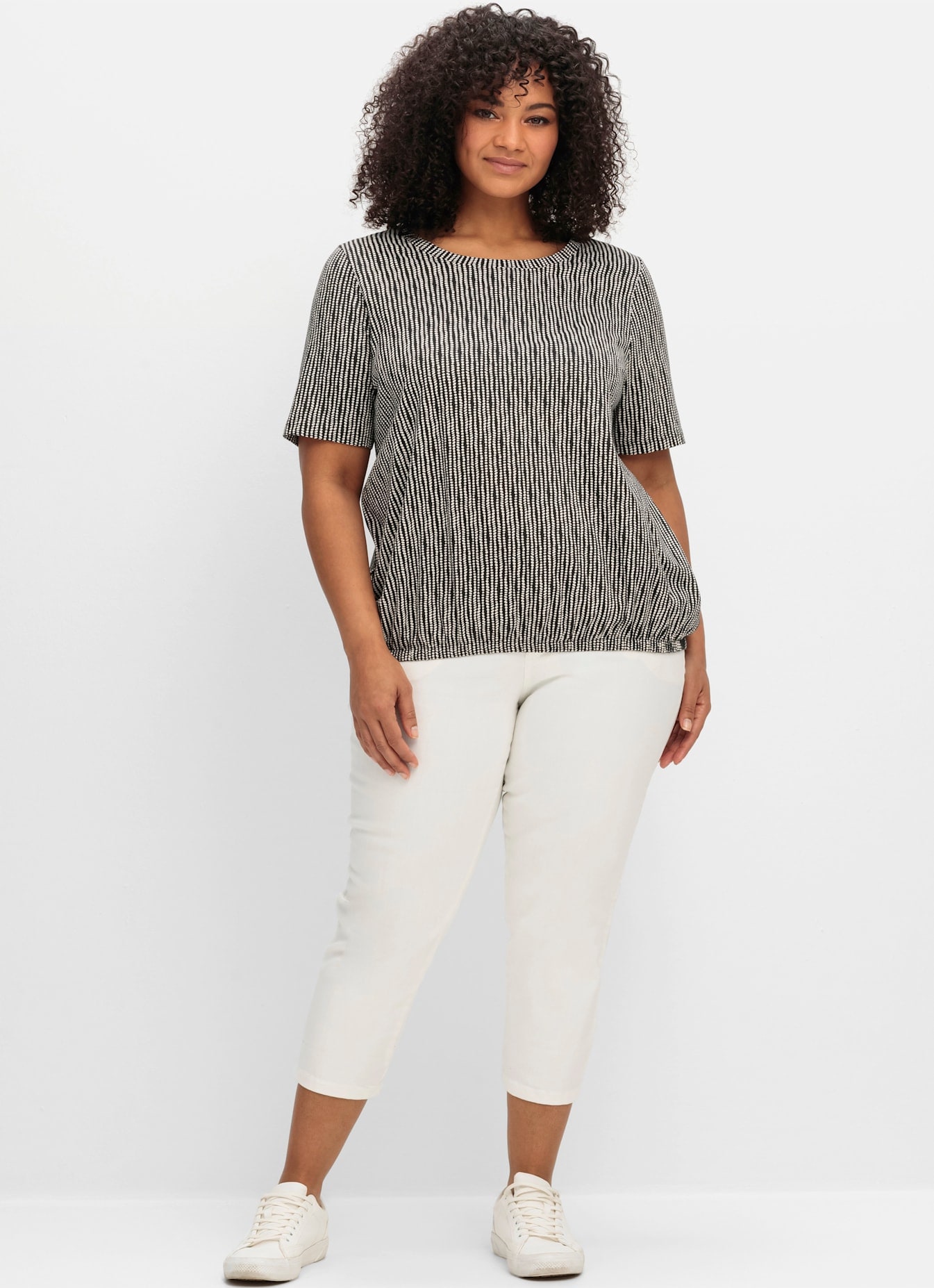 Sheego Kurzarmshirt »Rundhalsshirt« 1 Stk.