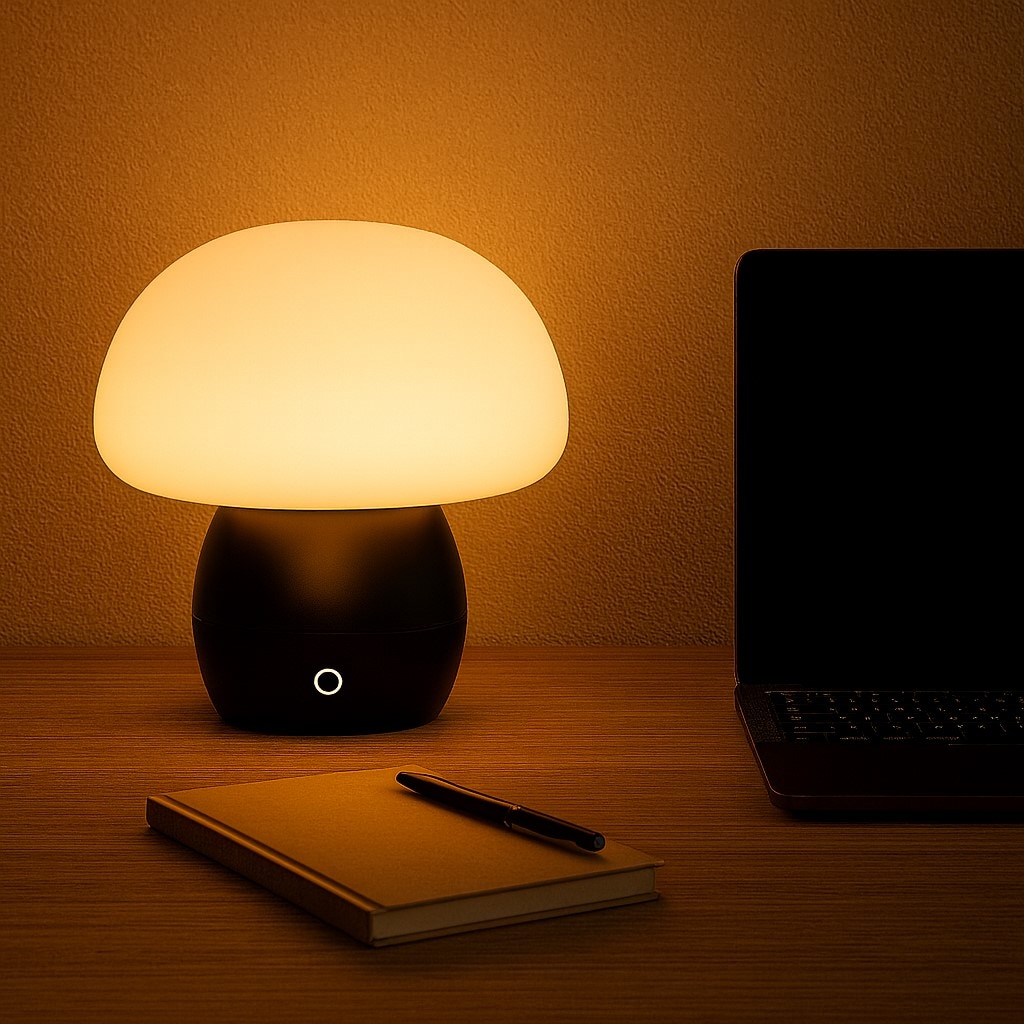 Brilliant LED Tischleuchte »Dupos« LED-Modul 1 Stk. Warmweiß LED Akku-Pilzleuchte, 22 cm, 230 lm, 2700K, Wireless Charging, dimmbar