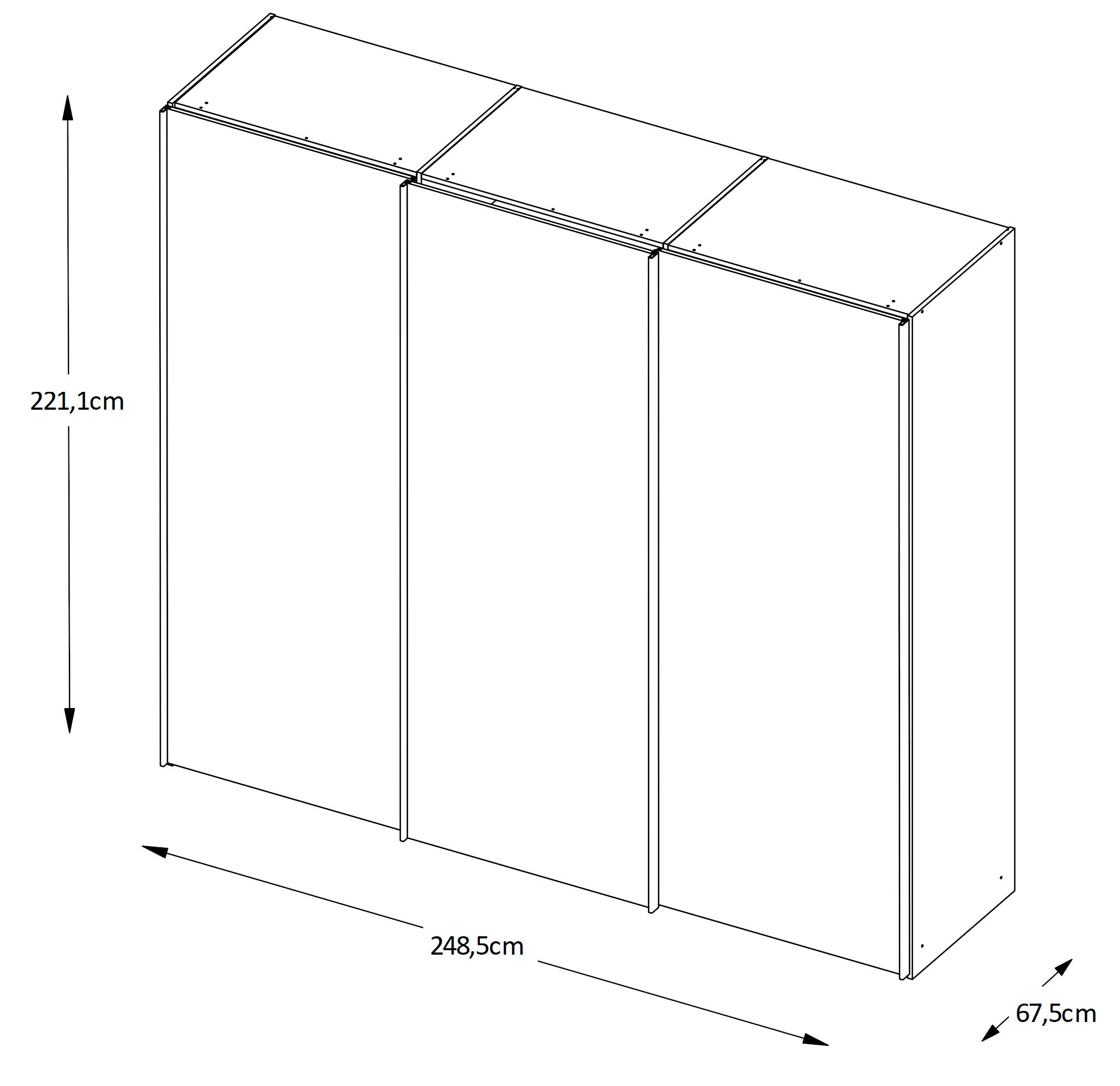 STAUD Schwebetürenschrank »Sinfonie Plus, edles Design in hochwertiger Qualität, Made in Germany« Mit Glasfront und vier verschiedenen Ausstattungsvarianten