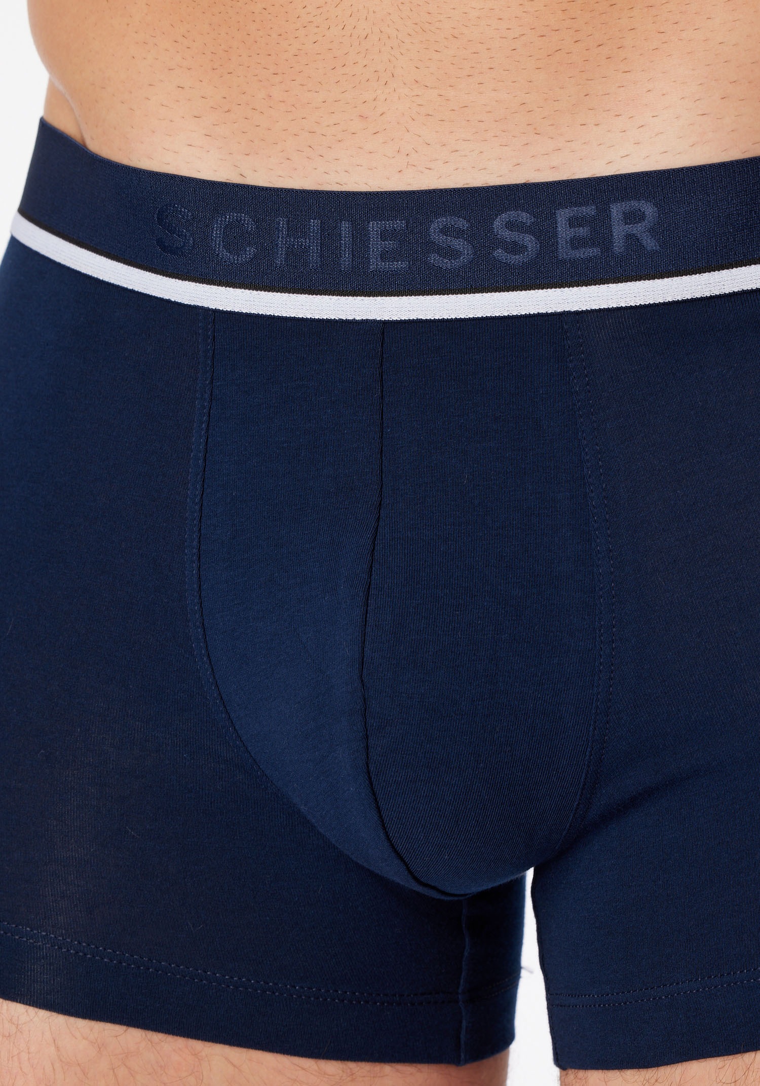 Schiesser Boxer »"95/5"«, (3er-Pack), mit sportlichem Logo-Webgummibund
