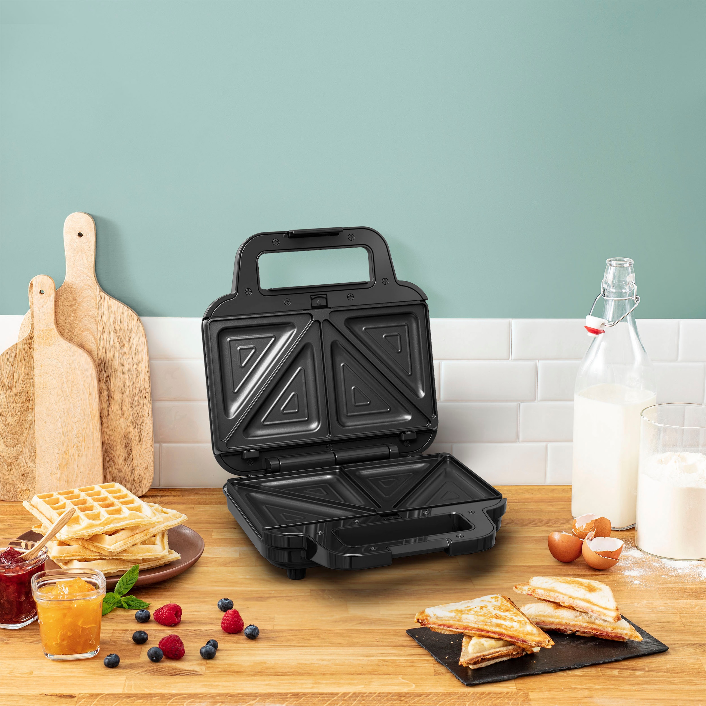 Tefal Sandwichmaker »SW383D Ultracompact 3-in-1 Sandwich-Waffel-Panini Kombigerät«, 700 W