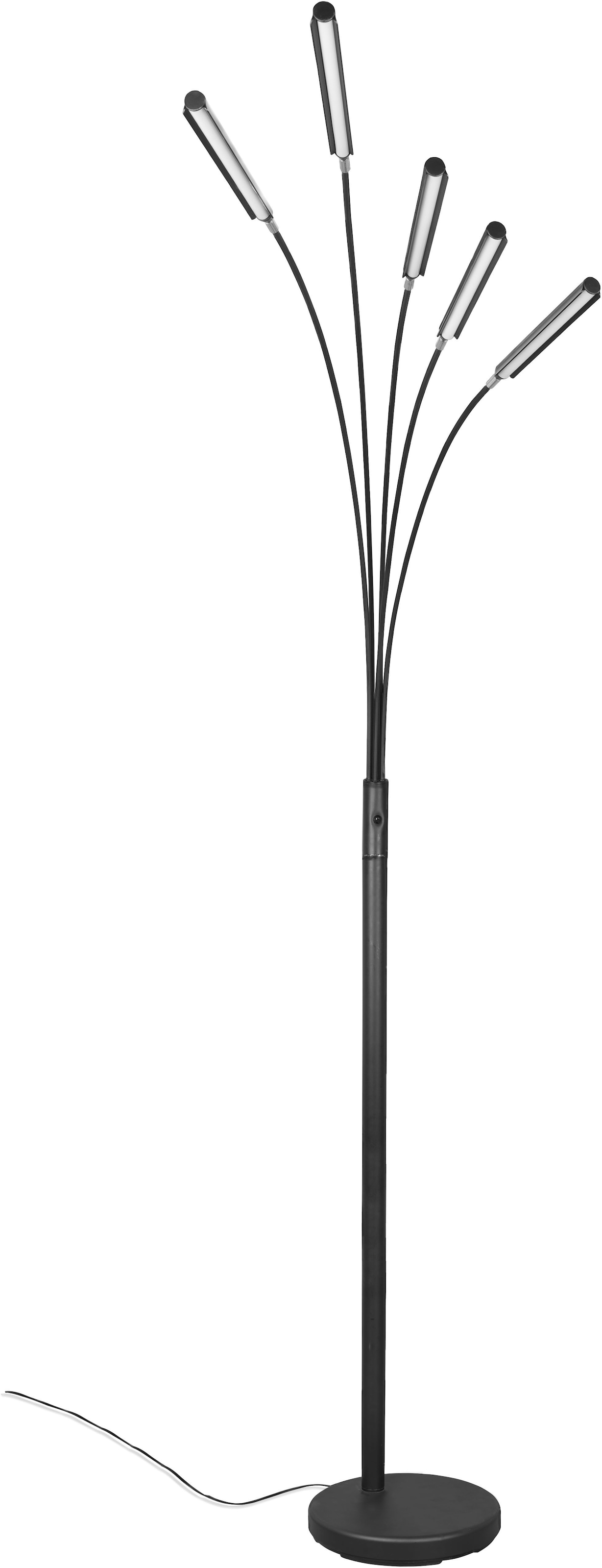 REALITY Leuchten LED Stehlampe »Reed«, 5 flammig, Leuchtmittel LED-Modul | LED fest integriert, Sensordimmer, Memory Funktion