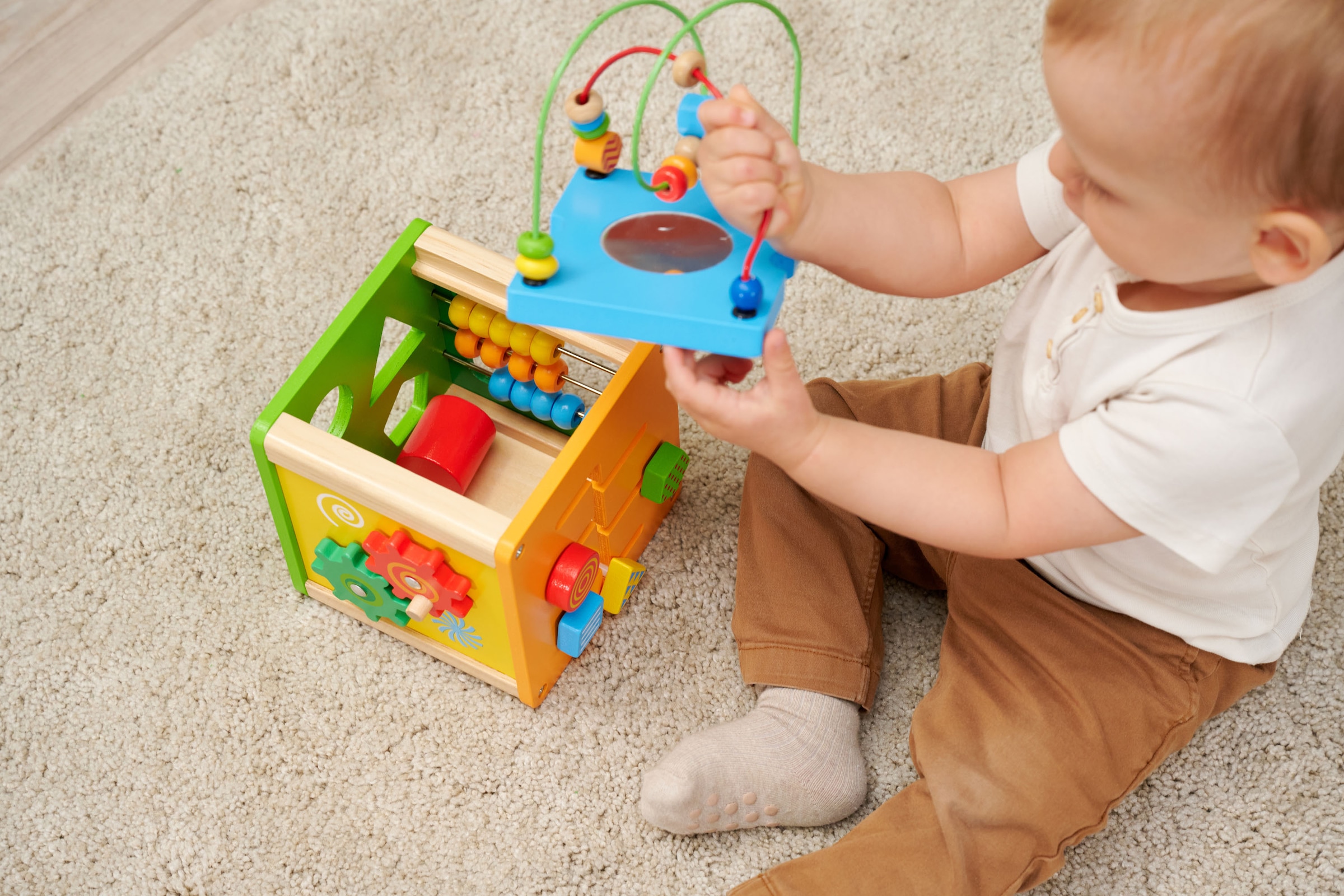 Eichhorn Motorikwürfel »Kleiner Spiel- und Lernwürfel« mit abnehmbarer Motorikschleife