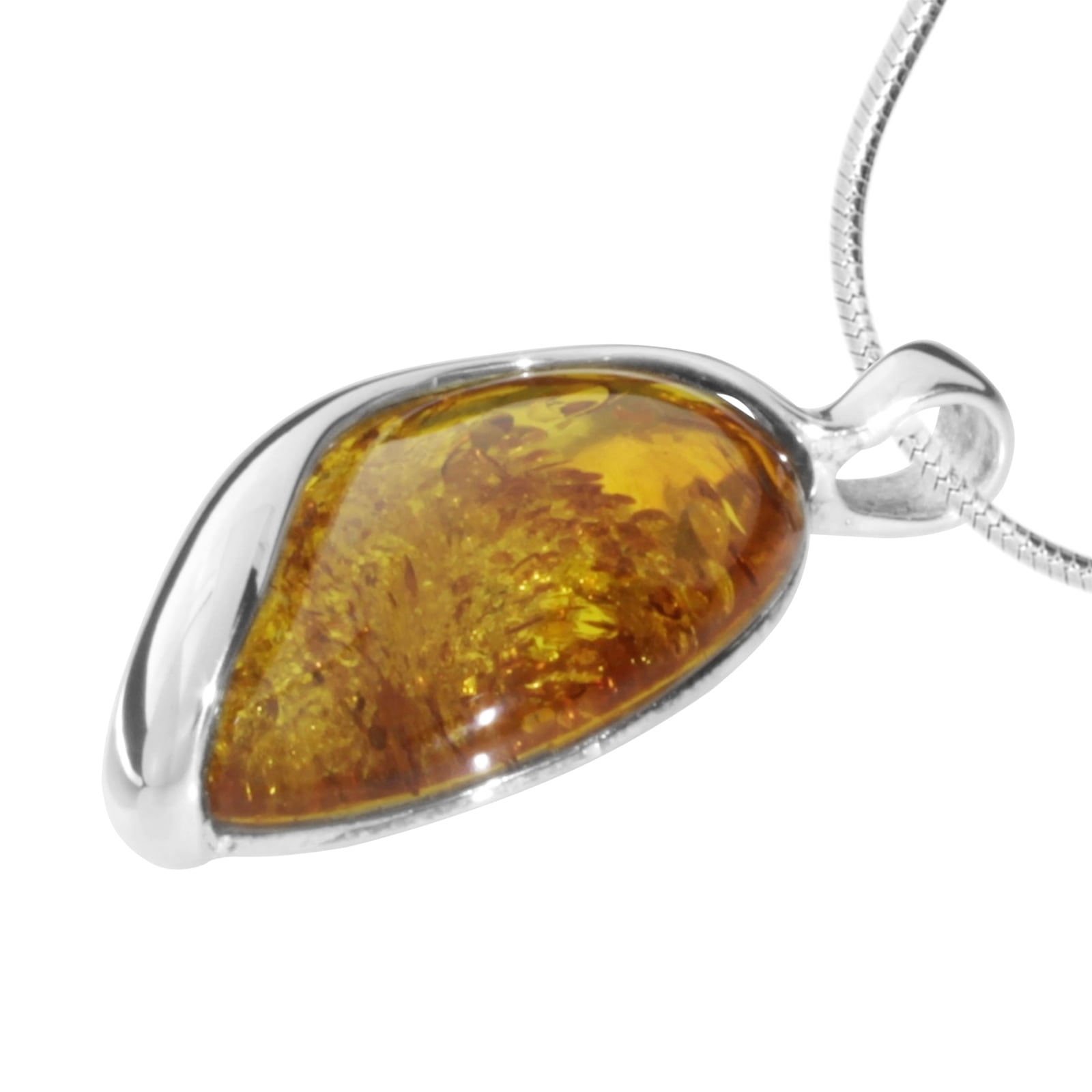 OSTSEE-SCHMUCK Kette mit Anhänger »- Estefanja - Silber 925/000 - Bernstein«
