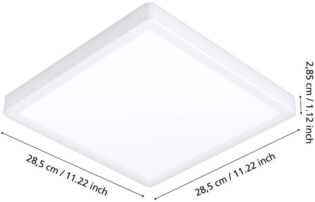 EGLO Deckenleuchte »ARGOLIS 2«, Leuchtmittel LED-Modul | LED fest integriert, Deckenleuchte aus Stahl - 20,5W - Warmweiß