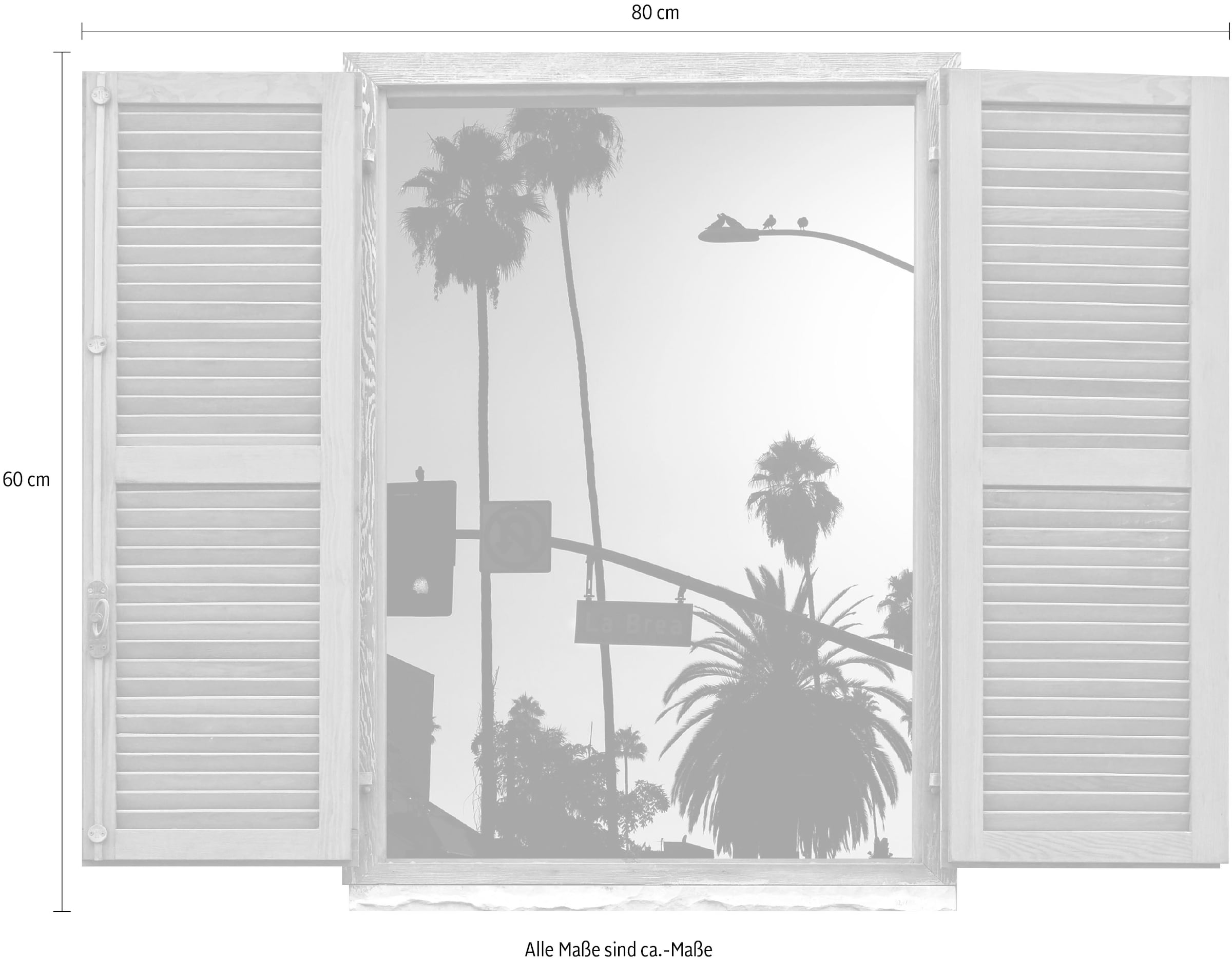 queence Wandtattoo »Abendsonne«, (1 St.), Wandsticker, Wandbild, selbstklebend, 3D, Fenster