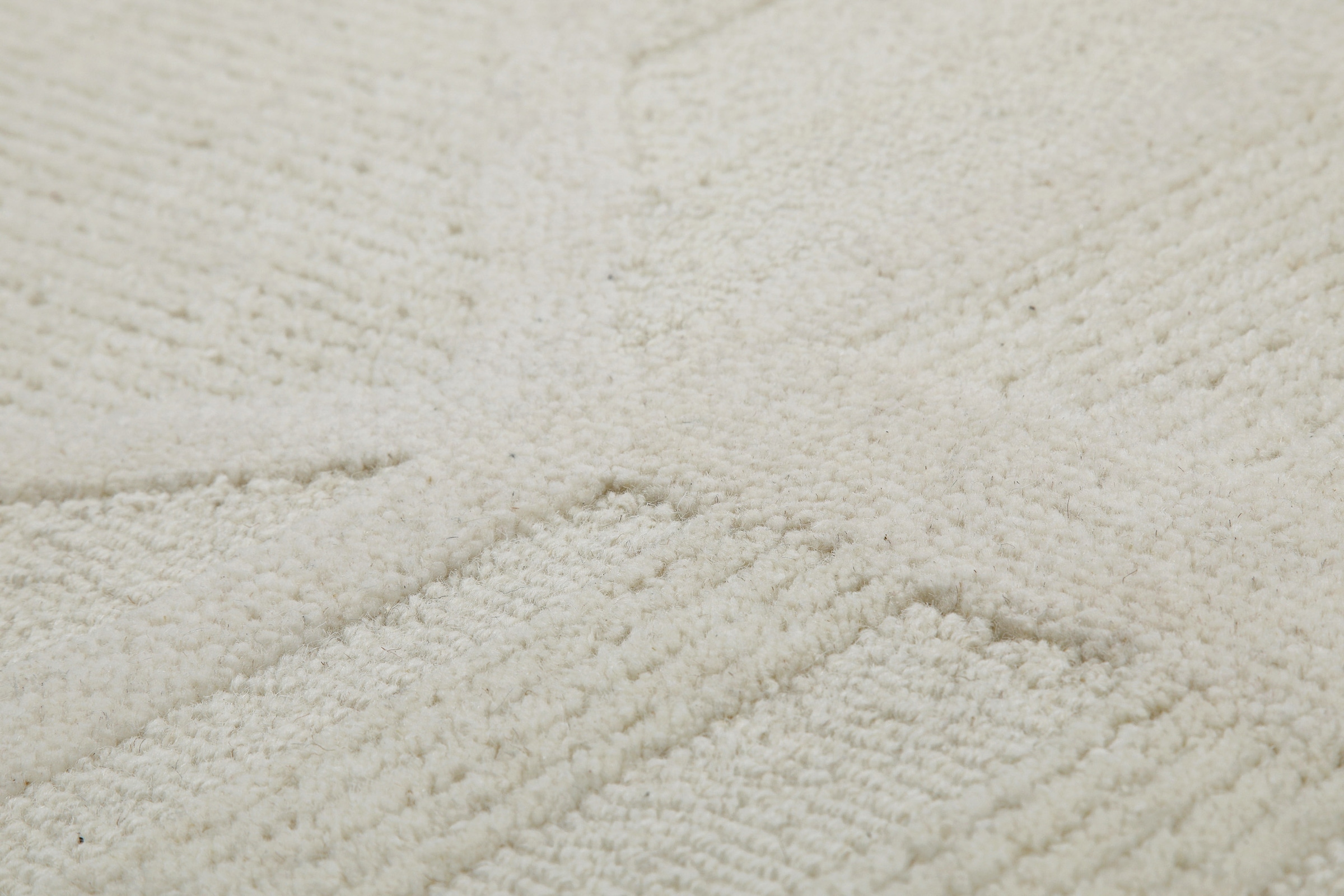 Wecon home Wollteppich »Hamptons FIVETEEN«, rund, 15 mm Höhe, Schurwolle, Kurzflor, Wohn- & Schlafzimmer, elegant, Hoch-Tief-Effekt