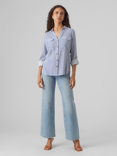 Vero Moda Hemdbluse »VMBUMPY L/S SHIRT NEW WVN GA NOOS« Viskose, regular fit