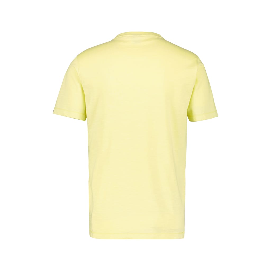 LERROS T-Shirt »LERROS V-Neck-Shirt mit Brustprint«