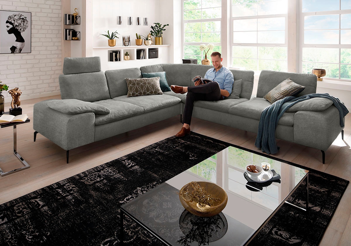 W.SCHILLIG Ecksofa »valentinoo, Designsofa, elegant und bequem, L-Form« mit Sitztiefenverstellung, Breite 318 cm