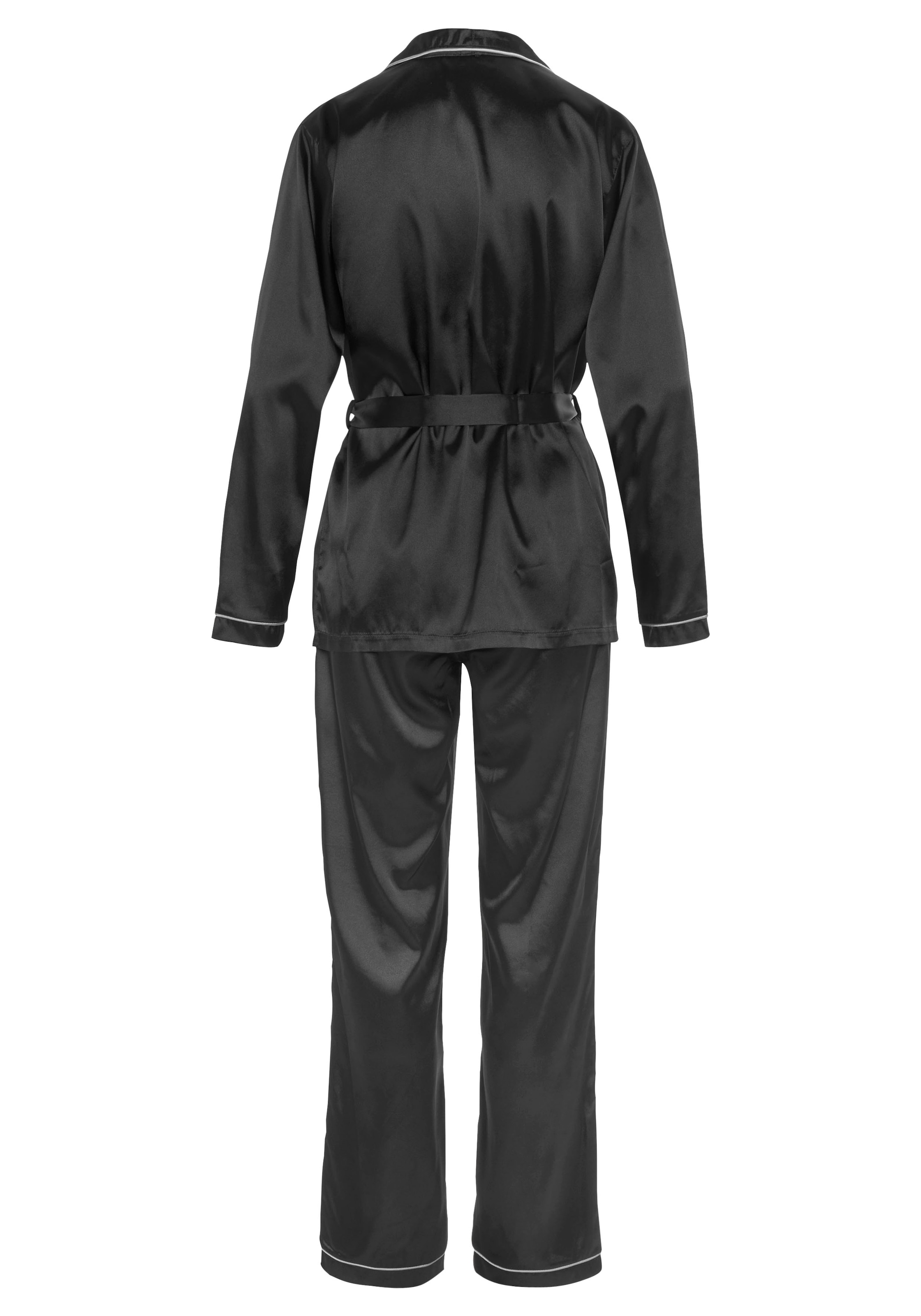 Bruno Banani Pyjama, (2 tlg., 1 Stück), mit Kontrastpaspel-Details