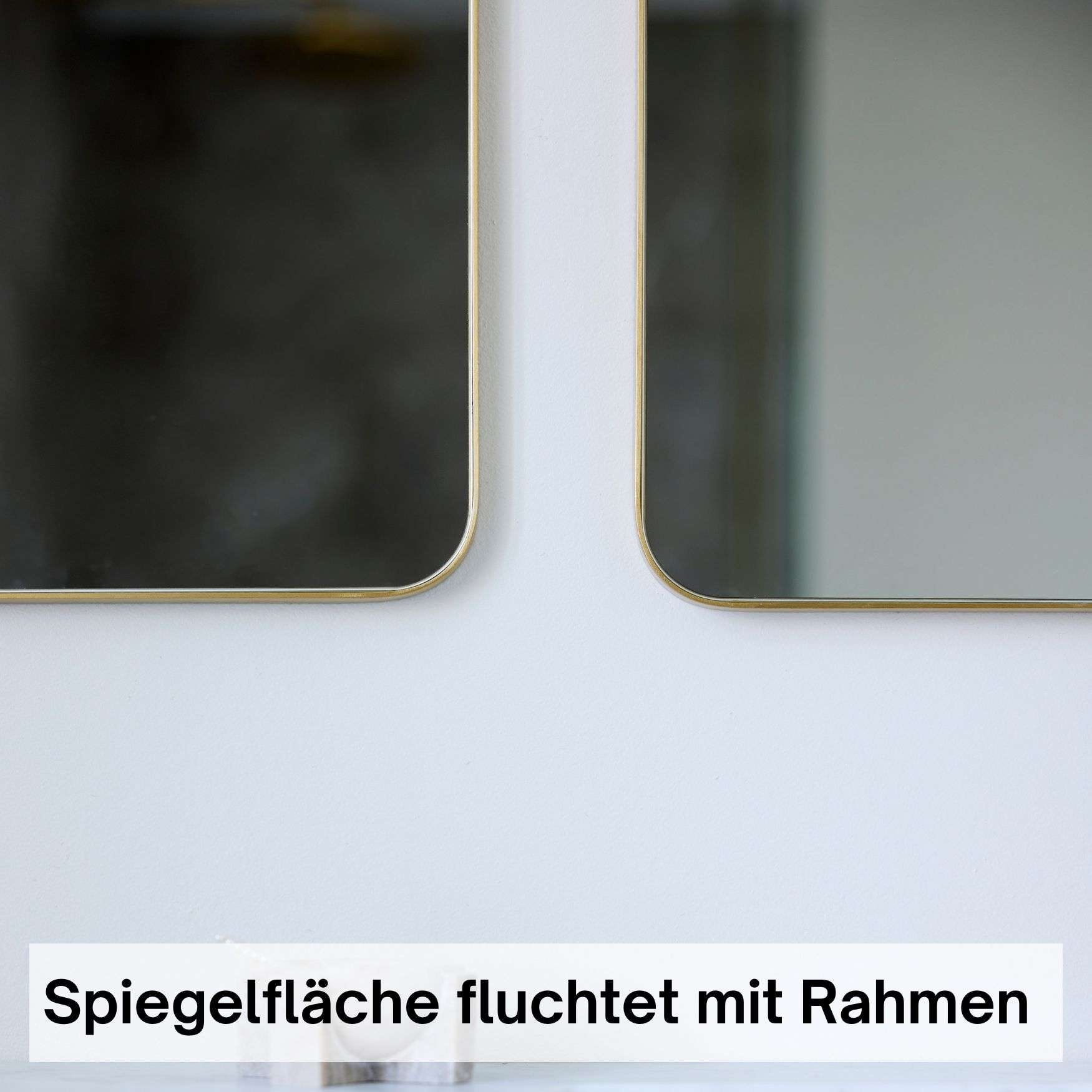 Loevschall Spiegel »Refine, Wandspiegel für alle Raumtypen, Stilvoller Rahmen,«, Spiegel für Schlafzimmer, Wohnzimmer, Garderobe, Flur und Badezimmer