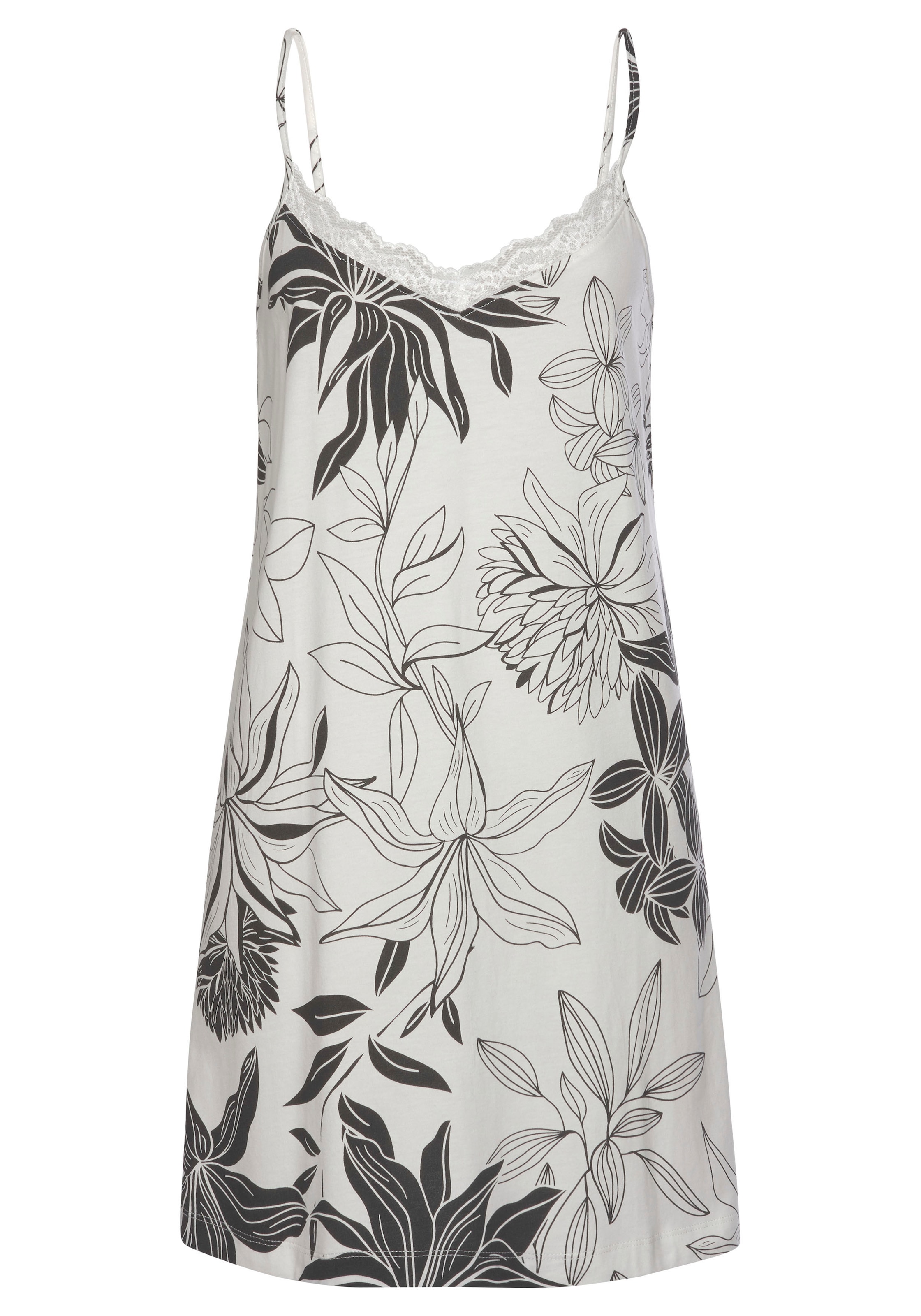 LASCANA Negligé mit floralem Druck