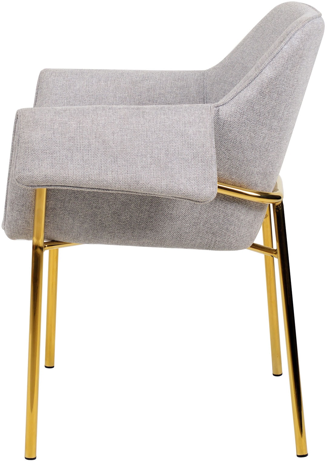 Kayoom Polsterstuhl »Stuhl Galia 125, gepolsterte Rückenlehne und Sitzfäche« () 1 Stk.gemütliches Desig, goldenes Gestell, pflegeleichter Stoffbezug
