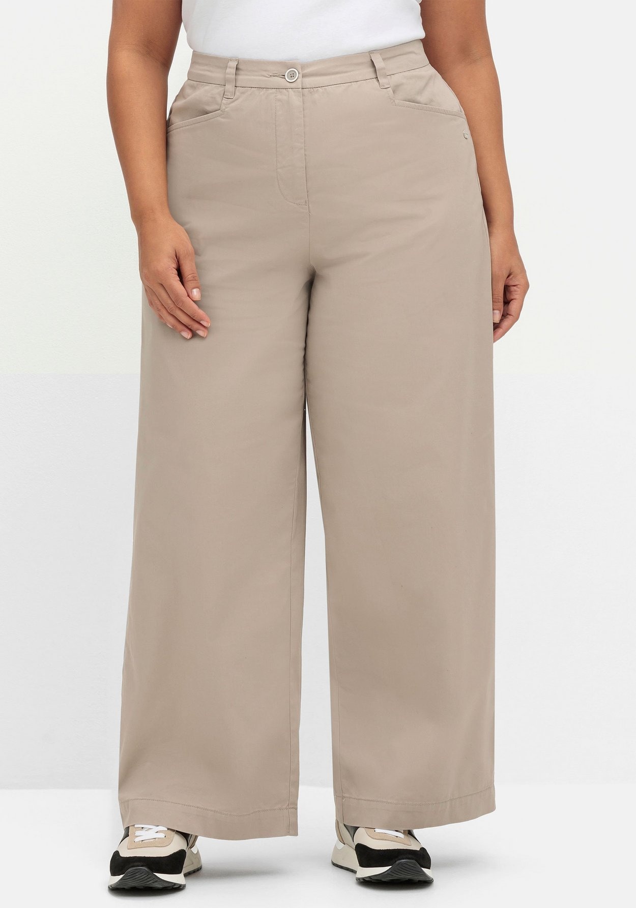 Sheego Stretch-Hose »Weite Hose im Chino-Stil, aus leichtem Twill«