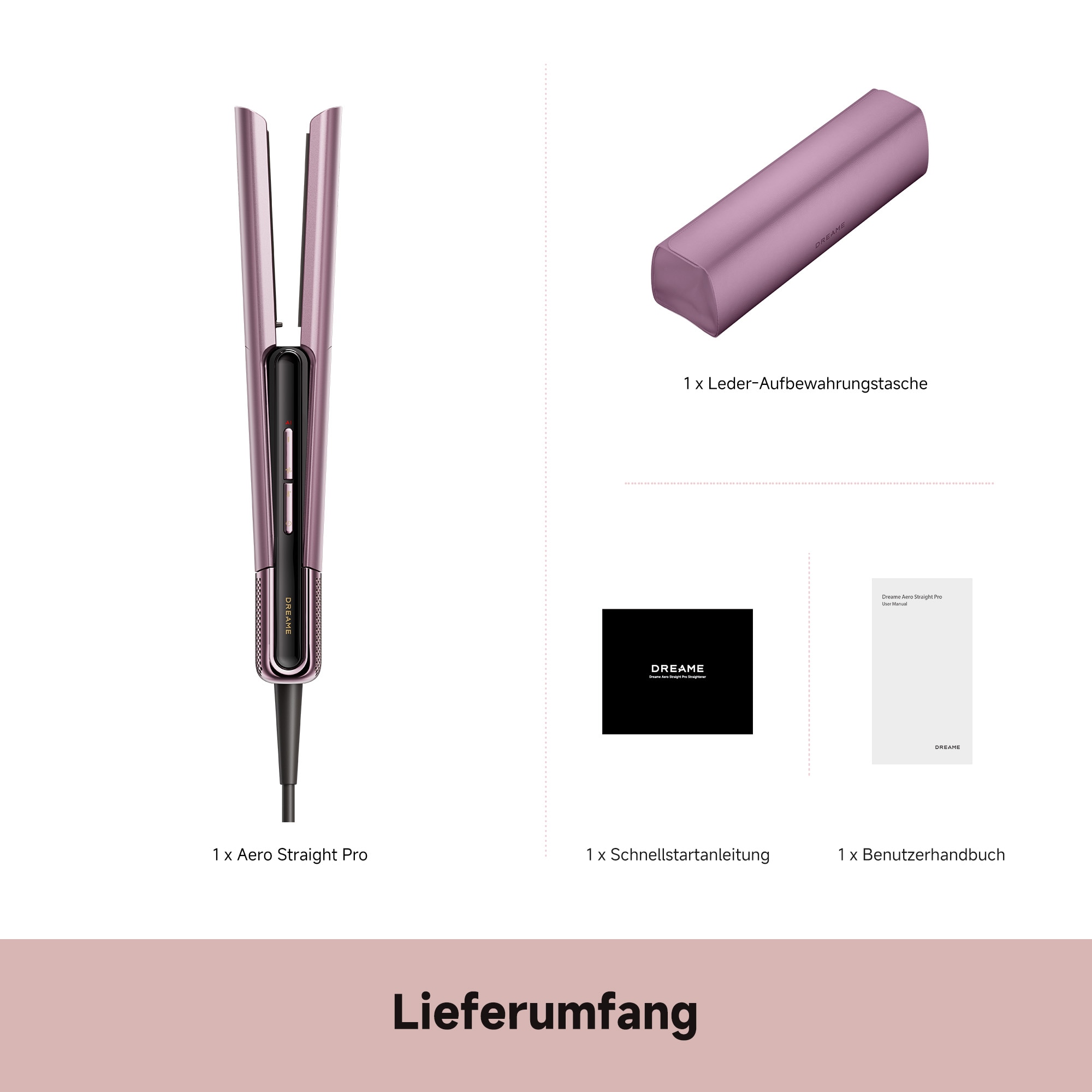 Dreame Glätteisen »Aero Straight Pro« Nassfunktion, Hitzeschutz, Ionen