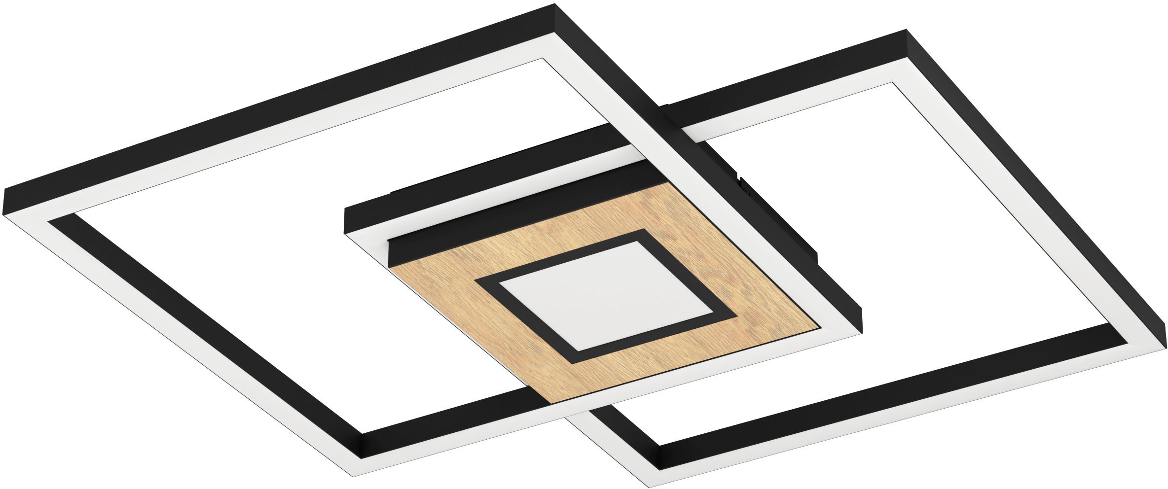 EGLO LED-Deckenleuchte »MARINELLO« in schwarz 4,2 integriert inkl. und und Alu, LED fest inkl. braun - | aus Stahl, 3 online 2 Garantie kaufen und XXL Watt x mit Holz Jahren 17Watt 