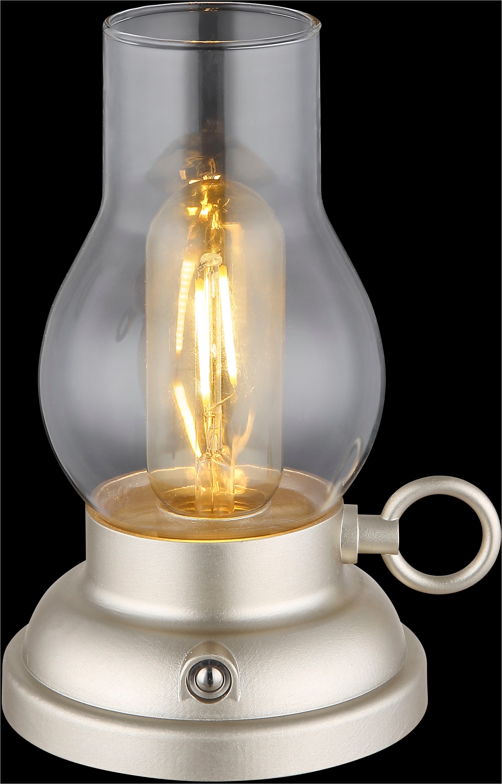 GLOBO LIGHTING LED Tischleuchte »PETRO« LED-Modul 1 Stk. Warmweiß Akkutischleuchte, mobile Leuchte, Petroleumlampen-Design