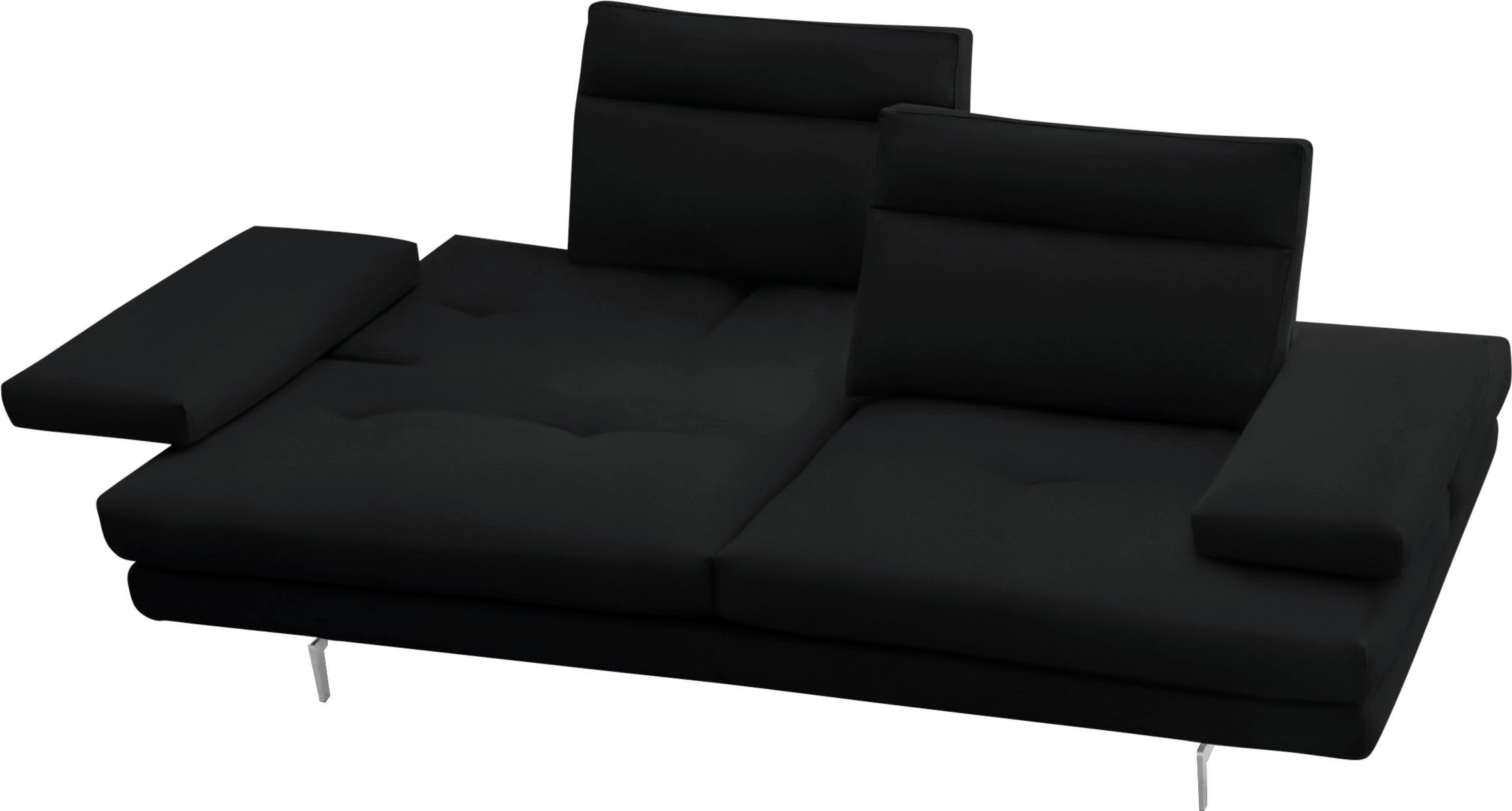 CALIA ITALIA 3,5-Sitzer »Toby Wing, italienisches Designsofa mit erstklassigem Sitzkomfort«, inklusive Sitztiefenverstellung, Füße in Chrom glänzend