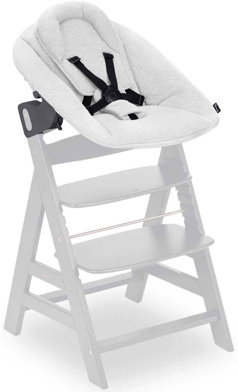 Hauck Babywippe »Alpha Bouncer Premium, Light Grey«, bis 9 kg, für Neugeborene mit Wippgestell, für Hochstuhl Alpha+ und Beta+