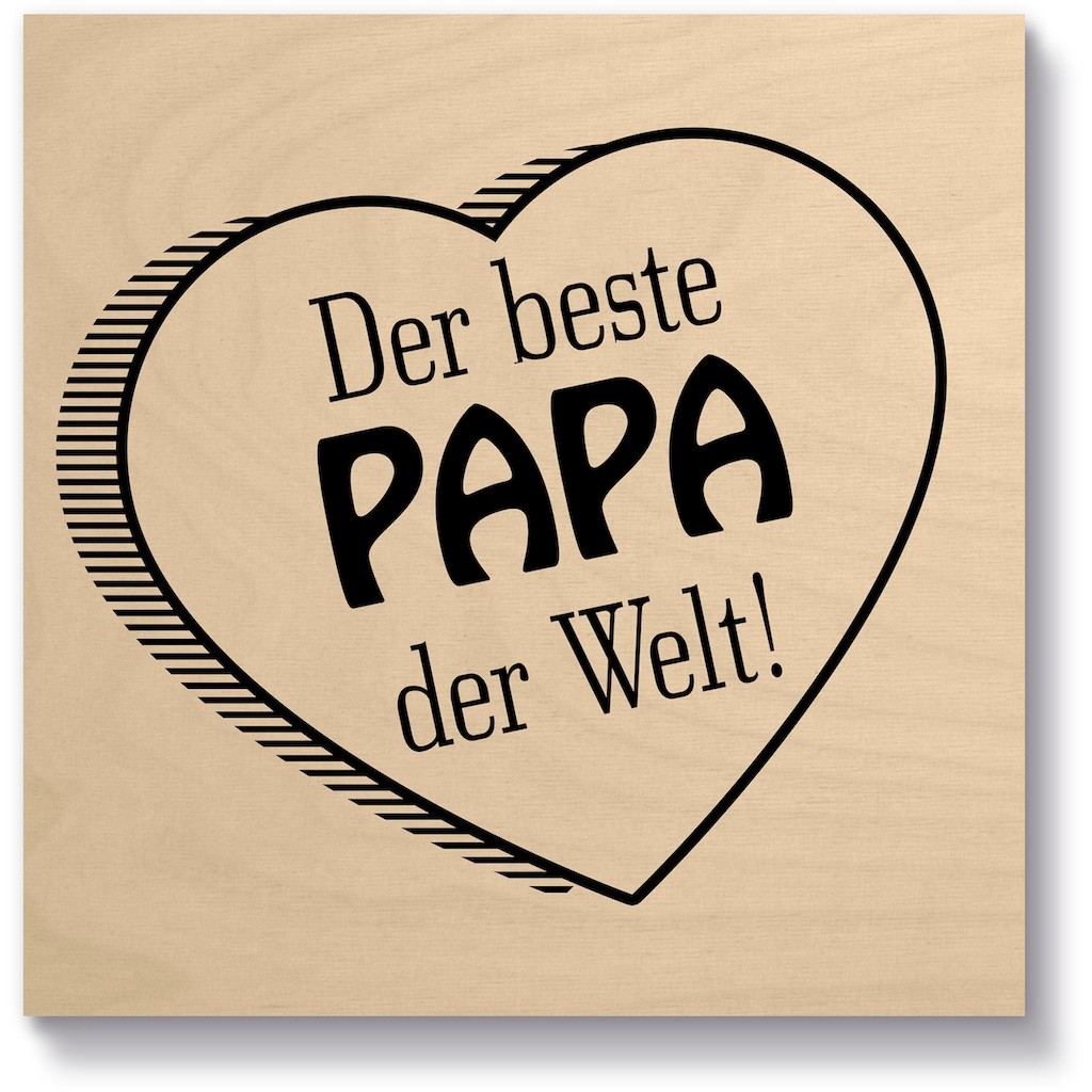 Artland Holzbild »Der beste Papa der Welt«, (1 St.)