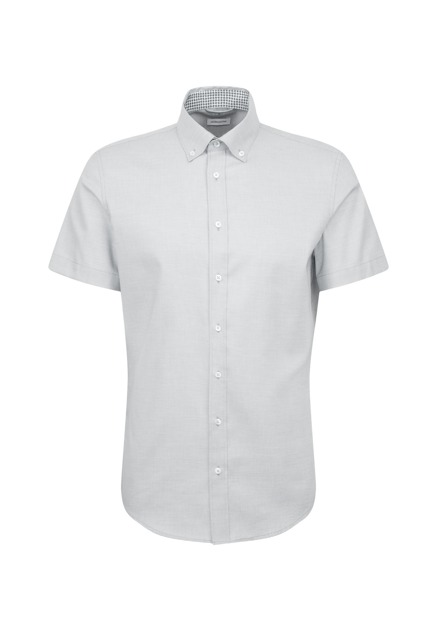 seidensticker Businesshemd »Slim«, Slim Kurzarm Button-Down-Kragen Struktur