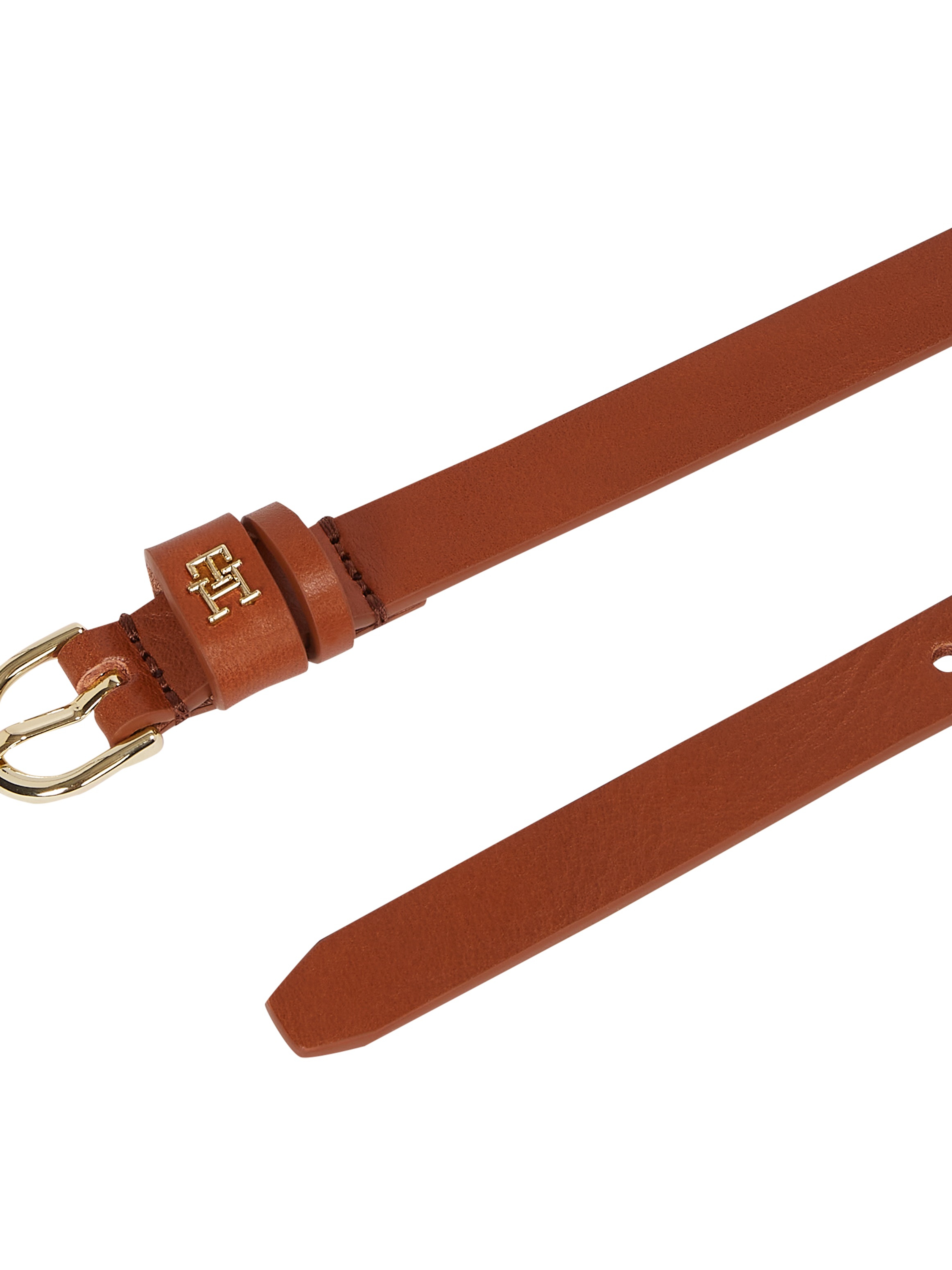 Tommy Hilfiger Ledergürtel »ESSENTIAL EFFORTLESS 1.5«, Ovale Einfachdornschließe, Logoemblem