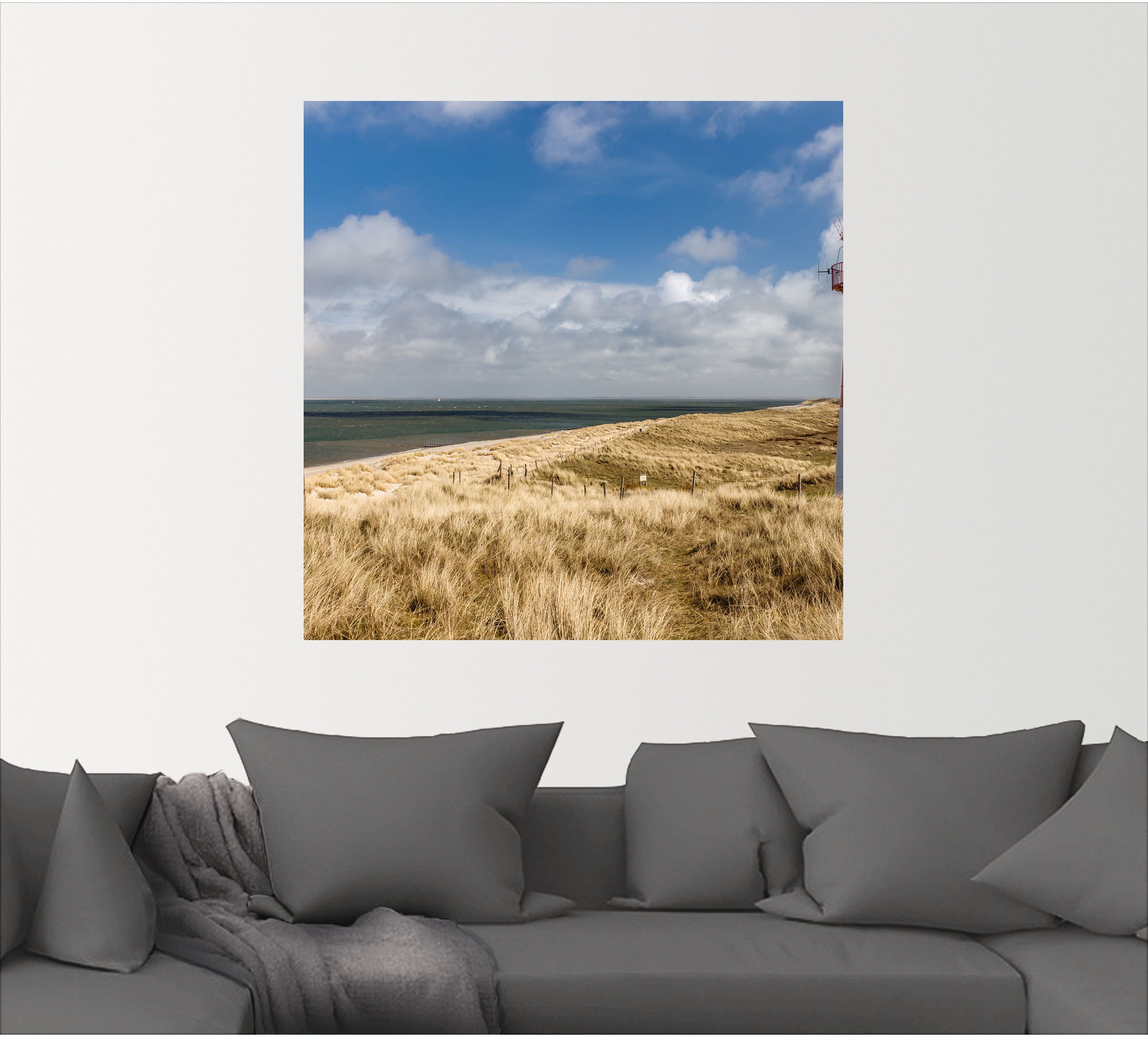 Artland Wandbild »Leuchtturm List-Ost auf Sylt Deutschland«, Gebäude, (1 St.), als Alubild, Leinwandbild, Wandaufkleber oder Poster in versch. Größen