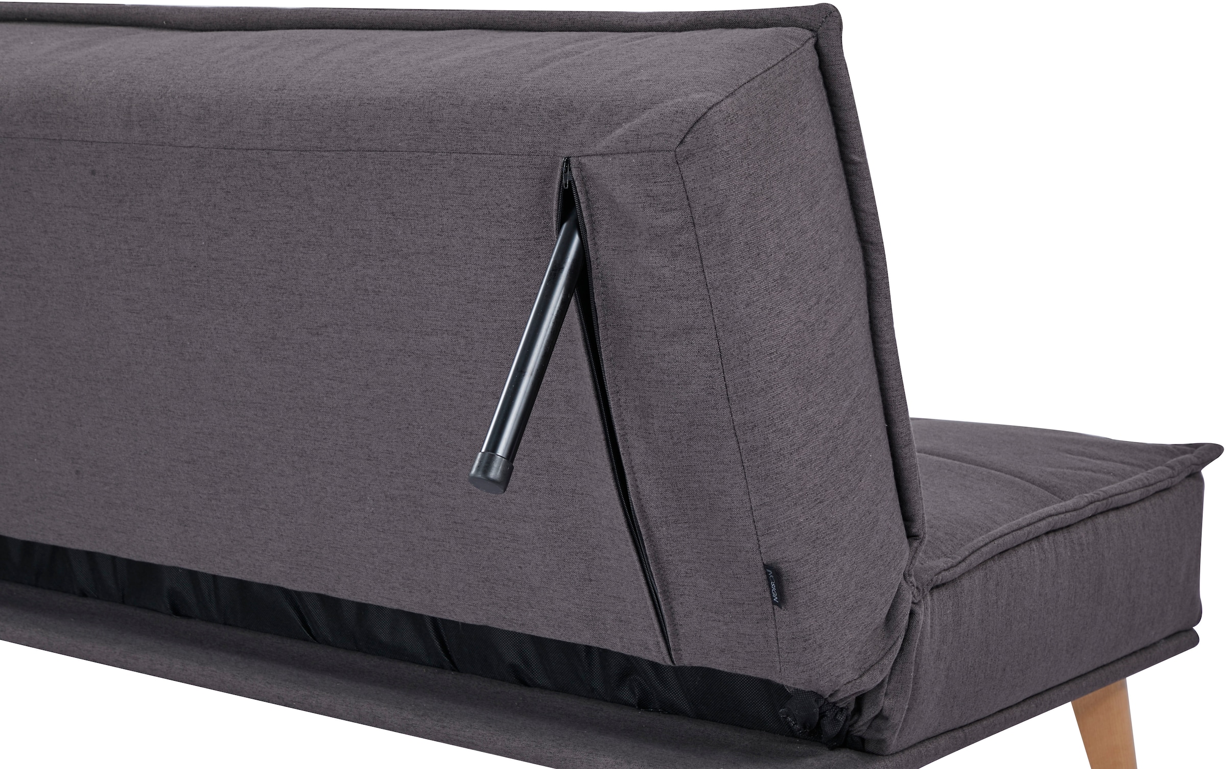 INOSIGN Schlafsofa »MENDOTA, 181 cm, 3-Sitzer mit Schlaffunktion,«, verstellbarer Rückenlehne, Klappmechanismus, Webstoff