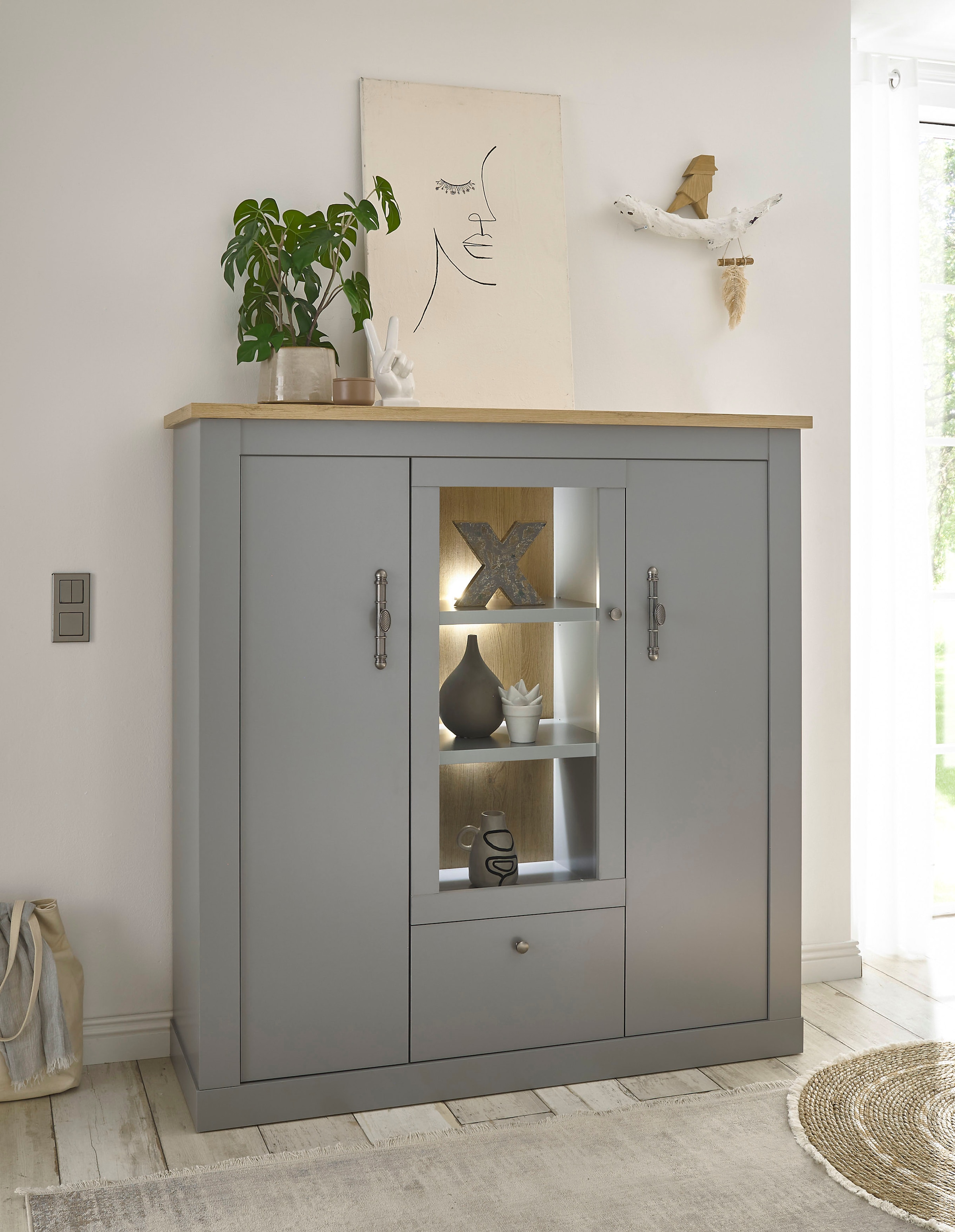 Home affaire Highboard »CHAMBORD«, Breite ca. 138 cm