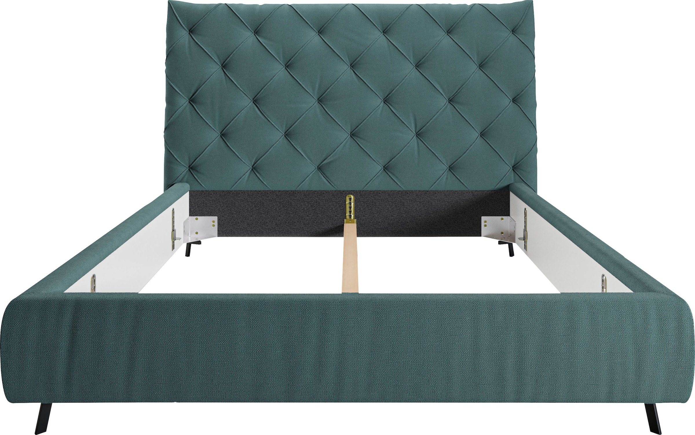 Leonique Polsterbett »Maxime, in 4 Breiten bis 200cm, auch in Leder« Kopfteilhöhe 143 cm, belastbar bis 280 kg, auch in Überlänge 220cm