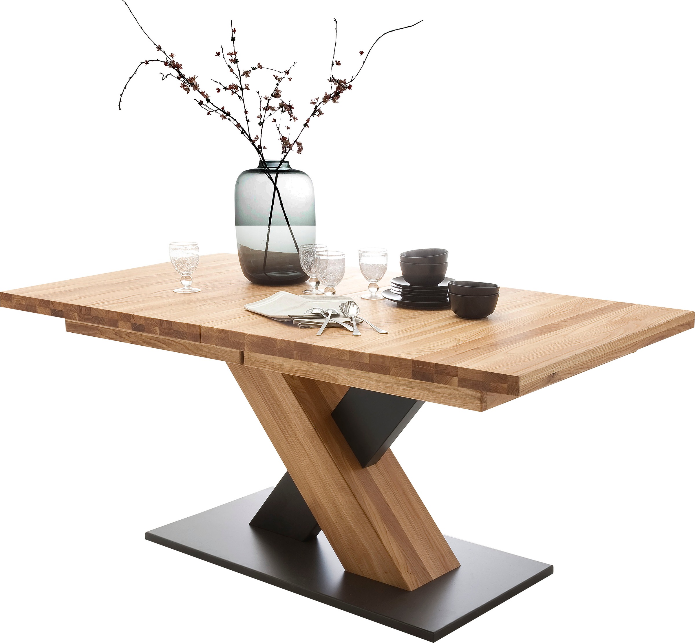 MCA furniture Esstisch »Mendoza A«, Esstisch Massivholz mit Synchronauszug