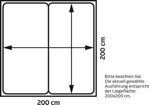 INOSIGN Boxspringbett »Sagres«, Kopfteil mit 2farbiger Flatterbiese und zweifarbigen Knöpfen