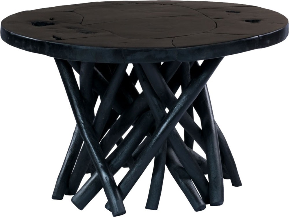 Kayoom Beistelltisch »Radix 625, hochwertiges Teakholz, Natur-Design«, (1 St.), Hochwertiges Teakholz, stabile Bauweise, detailreiche Handarbeit