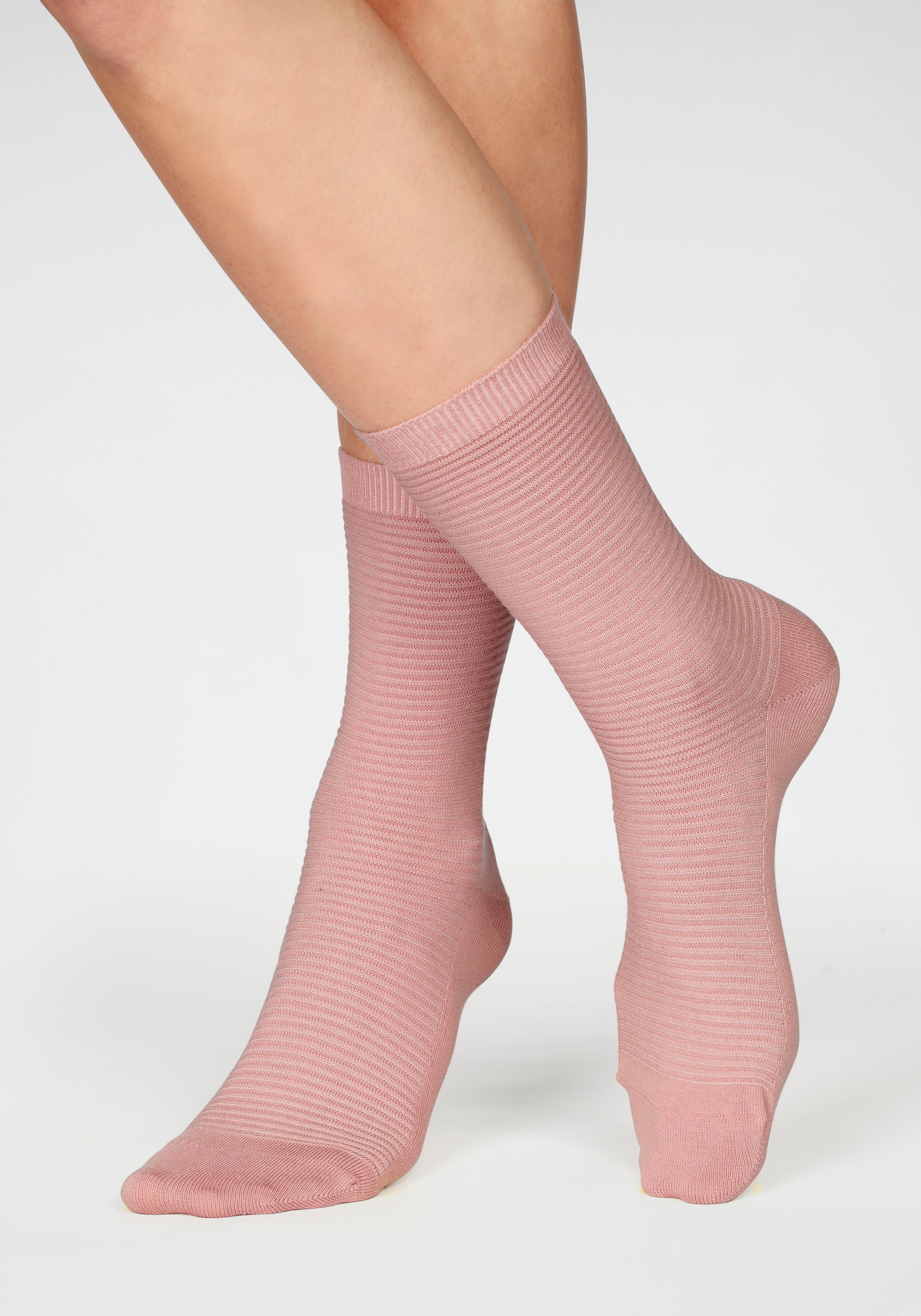 Bench. Basicsocken, (Packung, 6 Paar), in Rippstruktur