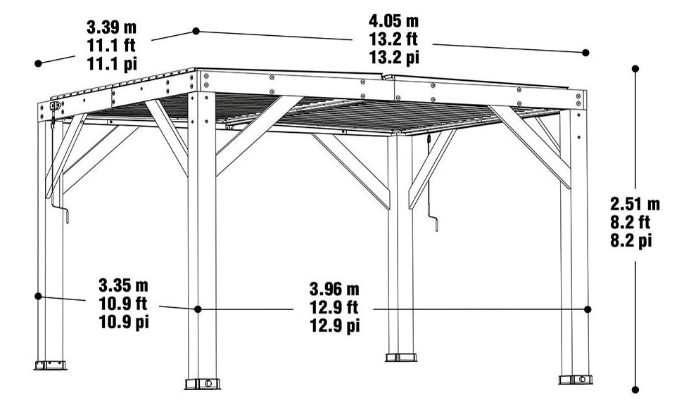 WESTMANN Pergola »Karl«, 100 % FSC®-zertifiziertes Zedernholz, Dach aus Aluminium