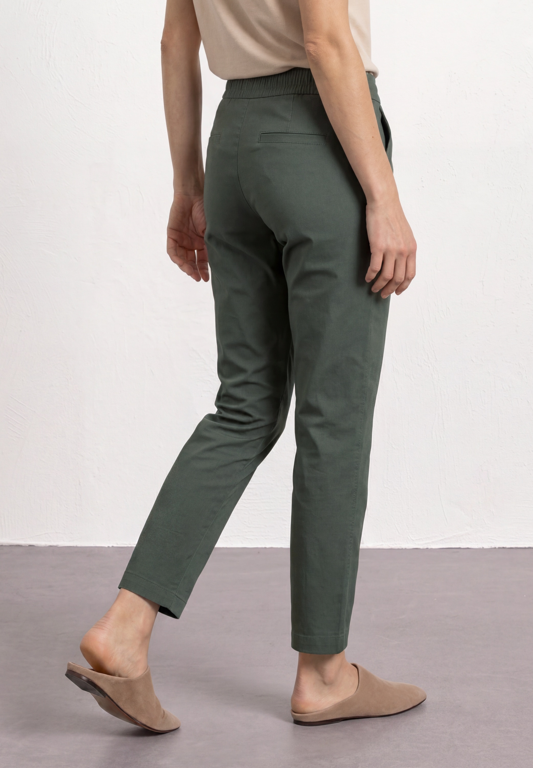 STREET ONE Chinohose  Slim Leg Chino mit Elastikbund