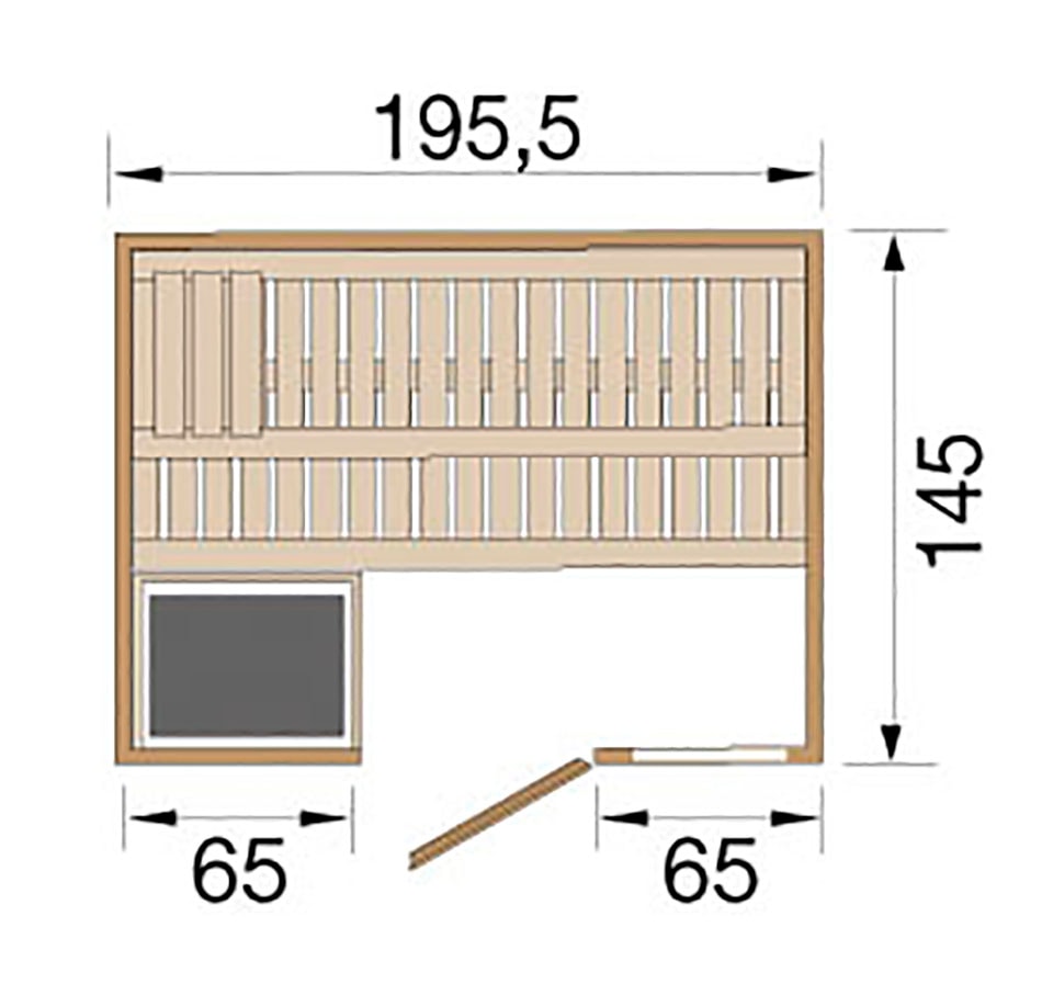 weka Sauna »Bergen« Set,  7,5 kW-Ofen mit digitaler Steuerung
