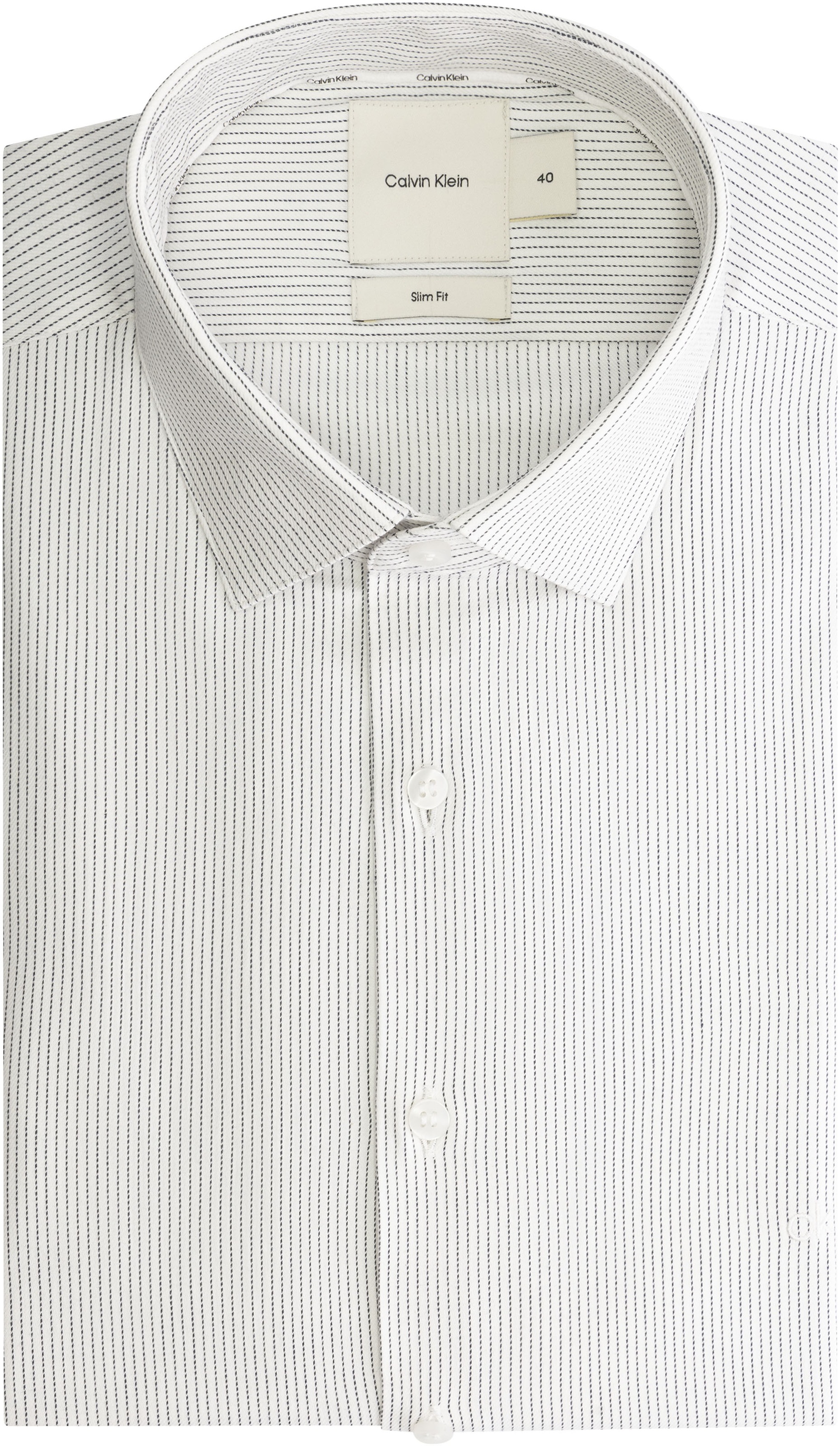 Calvin Klein Businesshemd »BUSINESS STRIPE SLIM SHIRT«, mit Logoprint